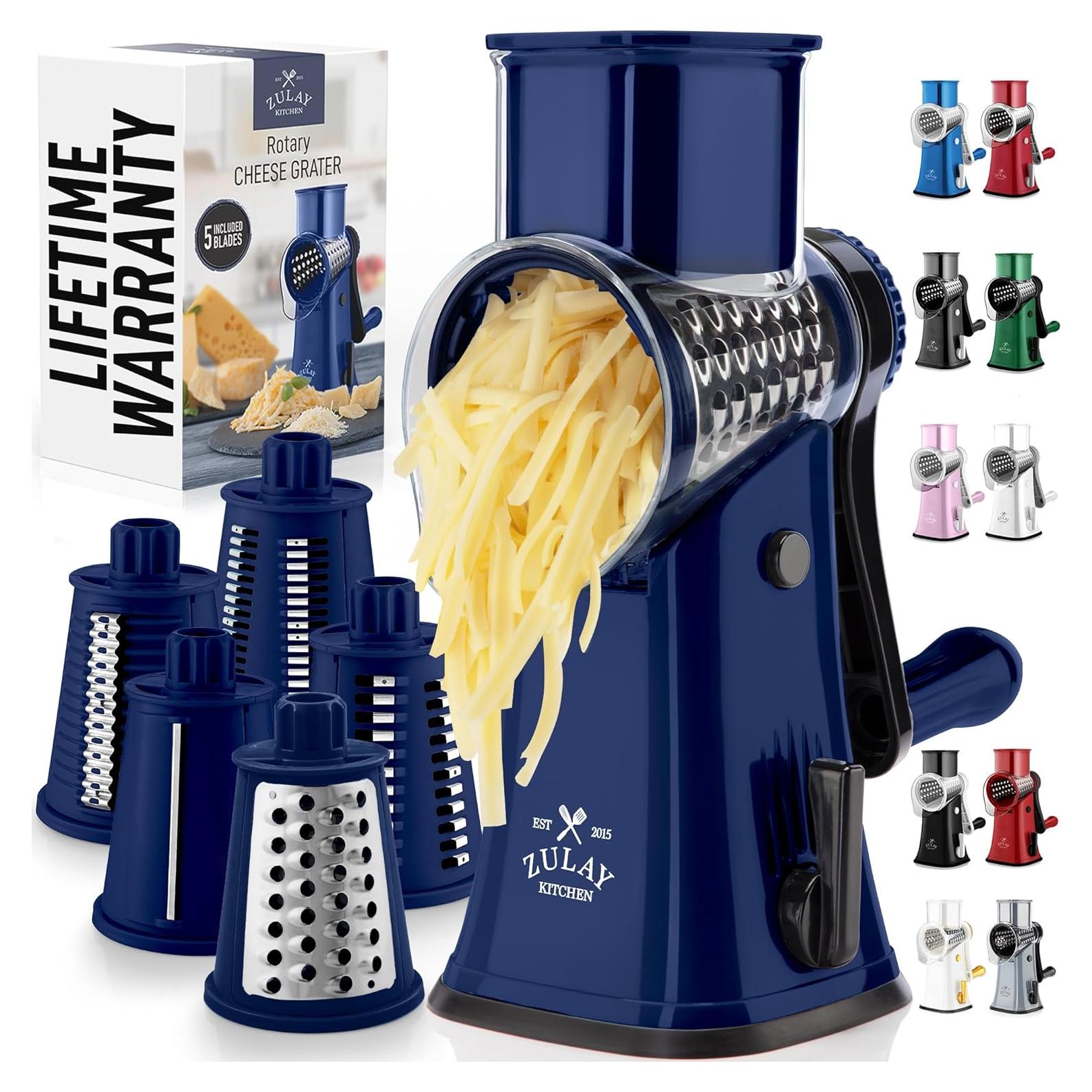 Rallador de Queso Manual Zulay Kitchen 5 Cuchillas Zafiro