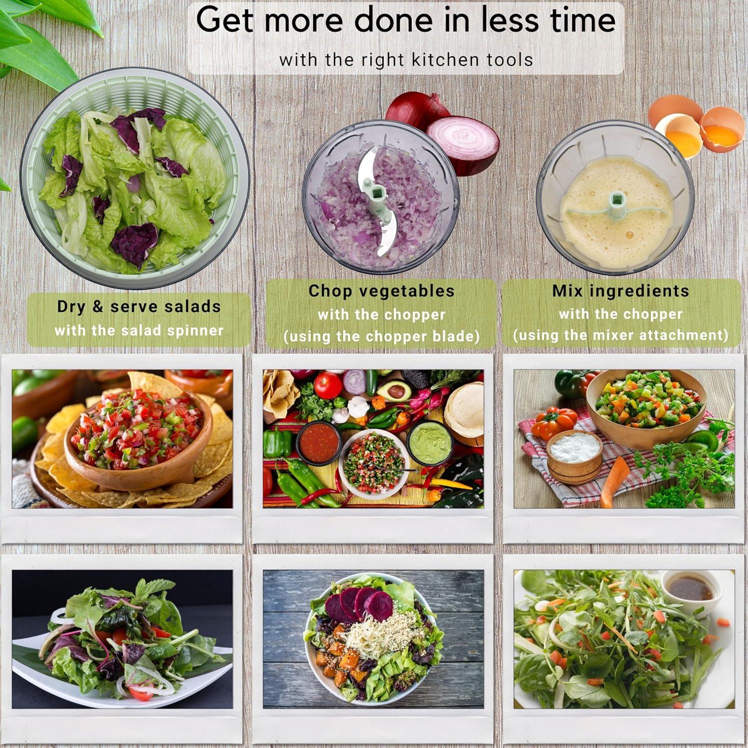 Ensaladera y Picadora Brieftons 6.34L - Compacta y Eficaz