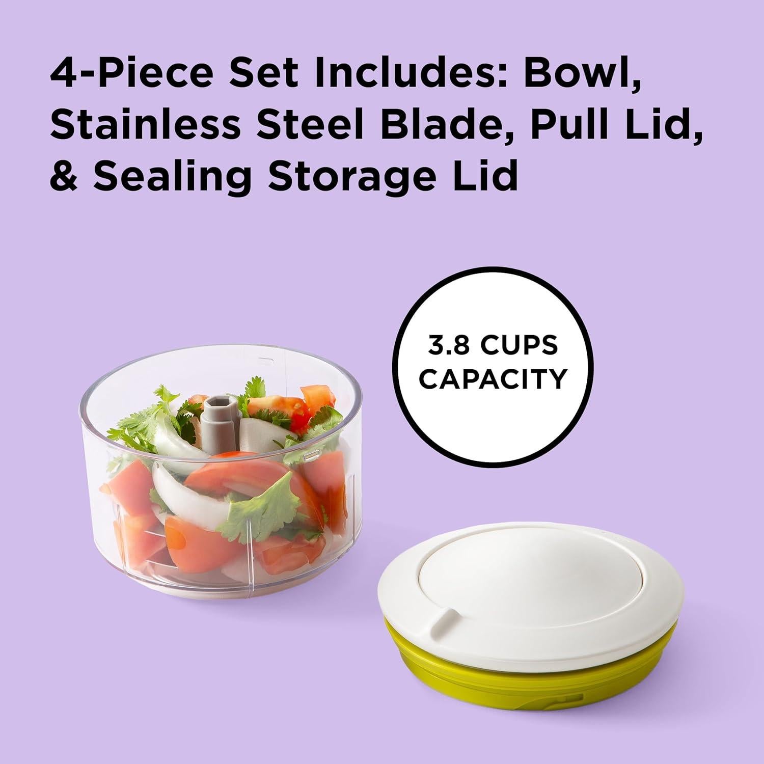 Picador de Alimentos Manual Chef'n VeggiChop 0.9L Blanco