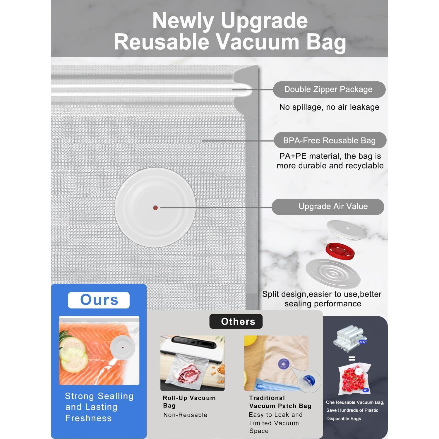 Sellador al Vacío WangshengLe + Contenedor Vidrio + 5 Bolsas