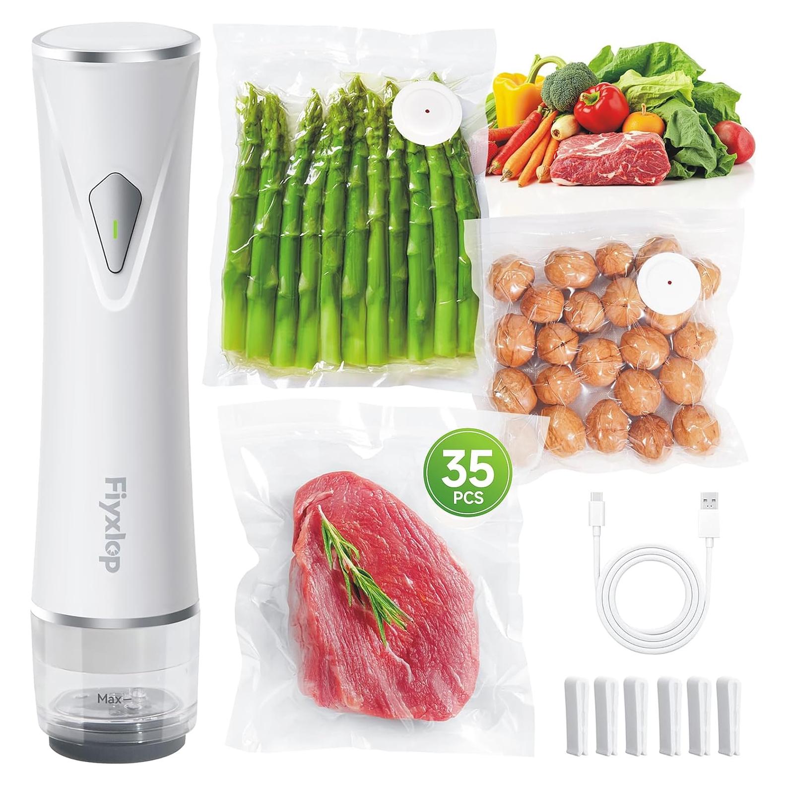 Sellador de Vacío Fiyxlop Manual + 35 Bolsas Reutilizables