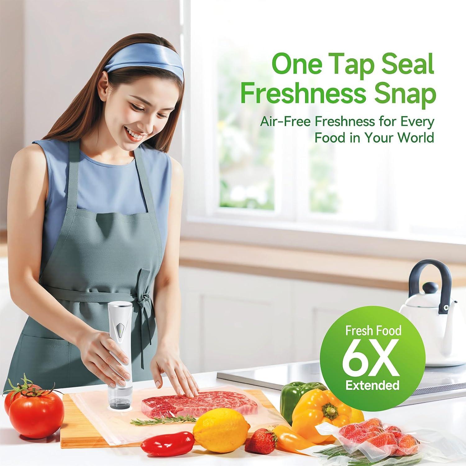 Sellador de Vacío Fiyxlop Manual + 35 Bolsas Reutilizables