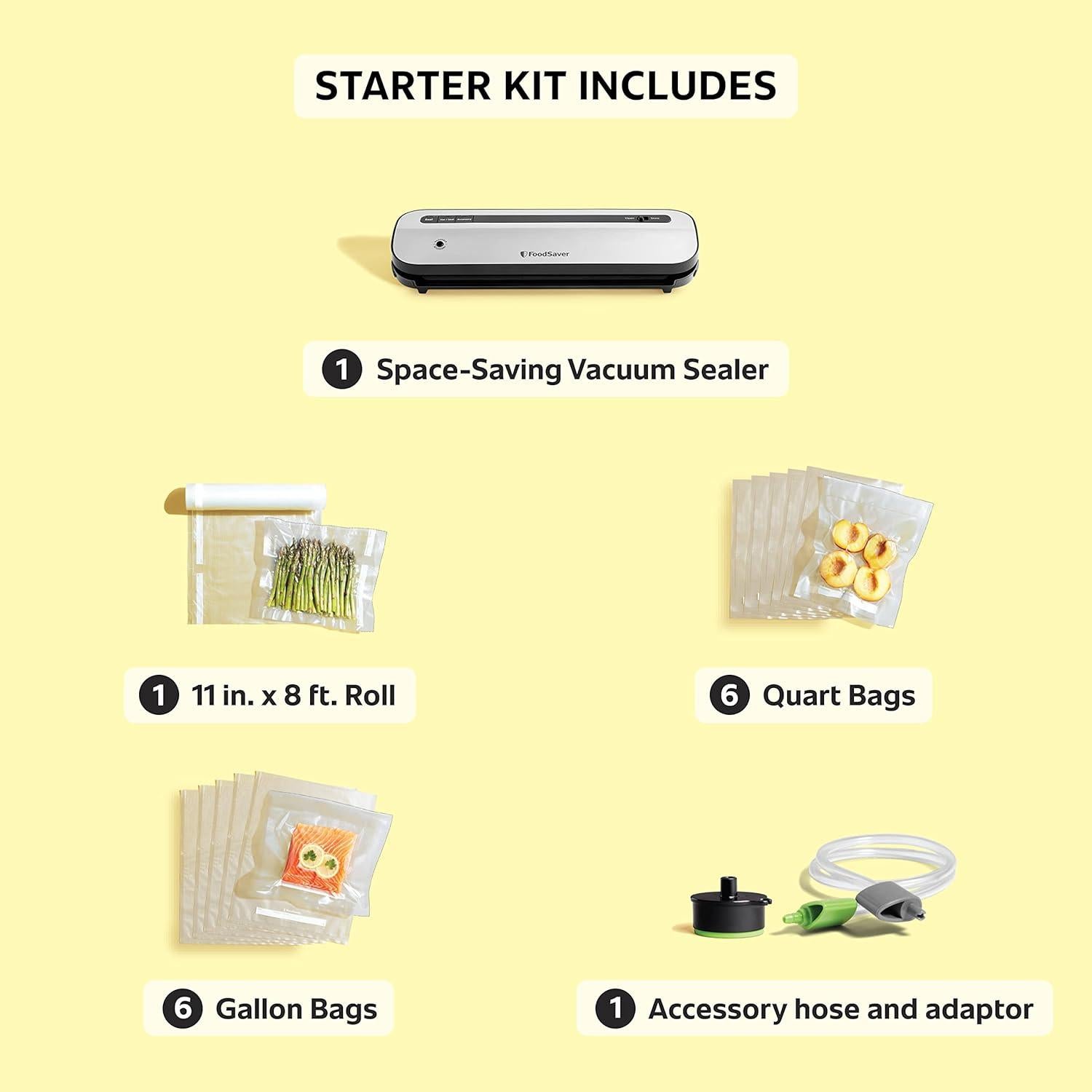 Sellador al Vacío FoodSaver VS1260 Ahorra Espacio 120W