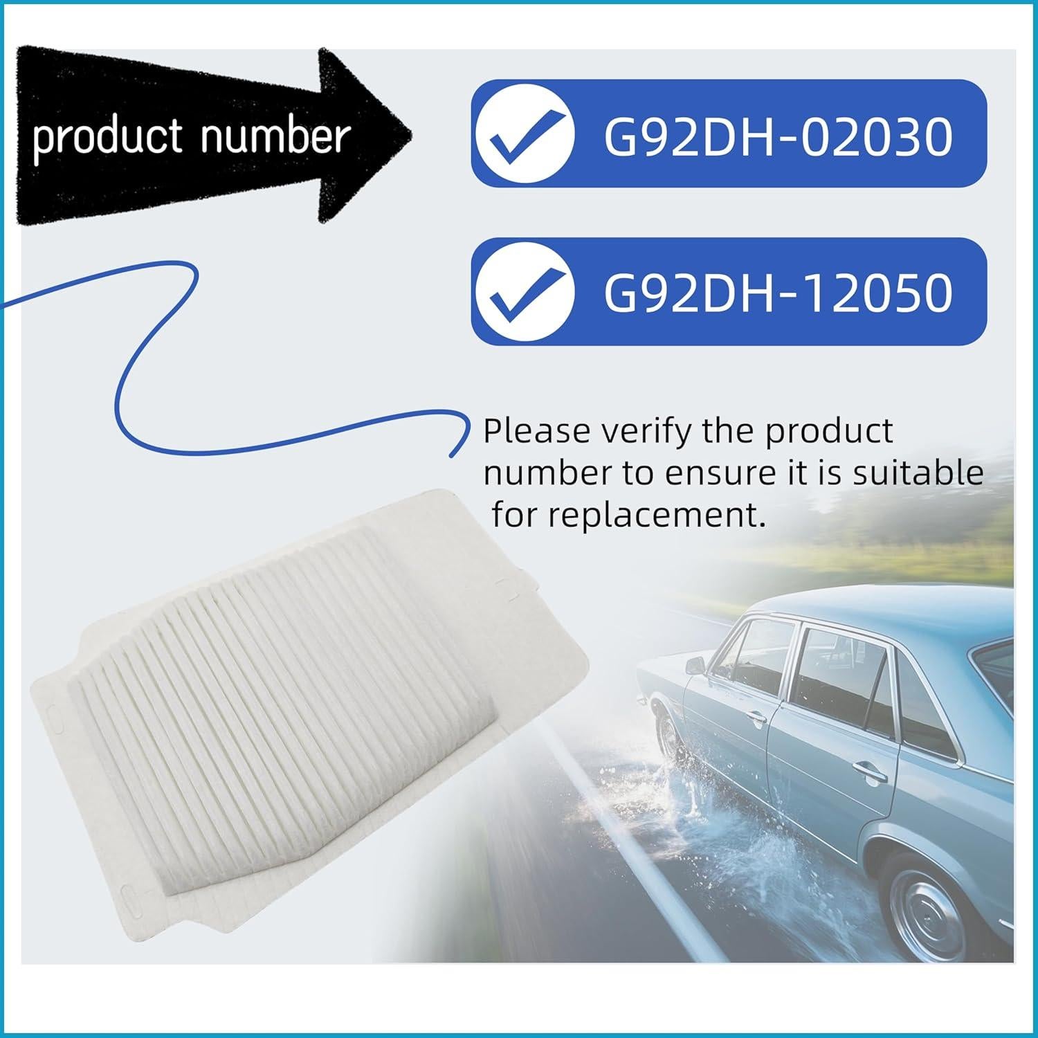 Filtro de Aire de Cabina Toyota Corolla Híbrido 2019-2021 Myesm