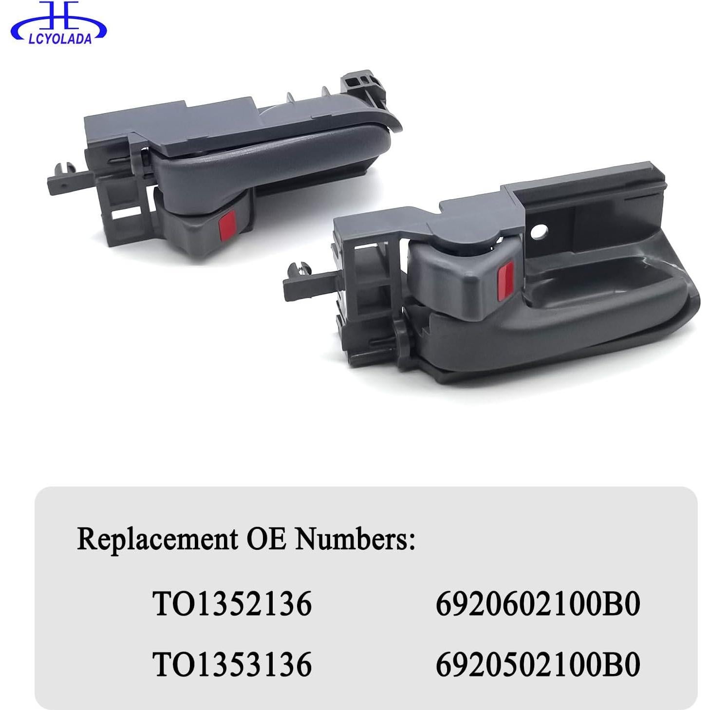 Manijas de Puerta Interior Lcyolada Gris para Toyota y Pontiac