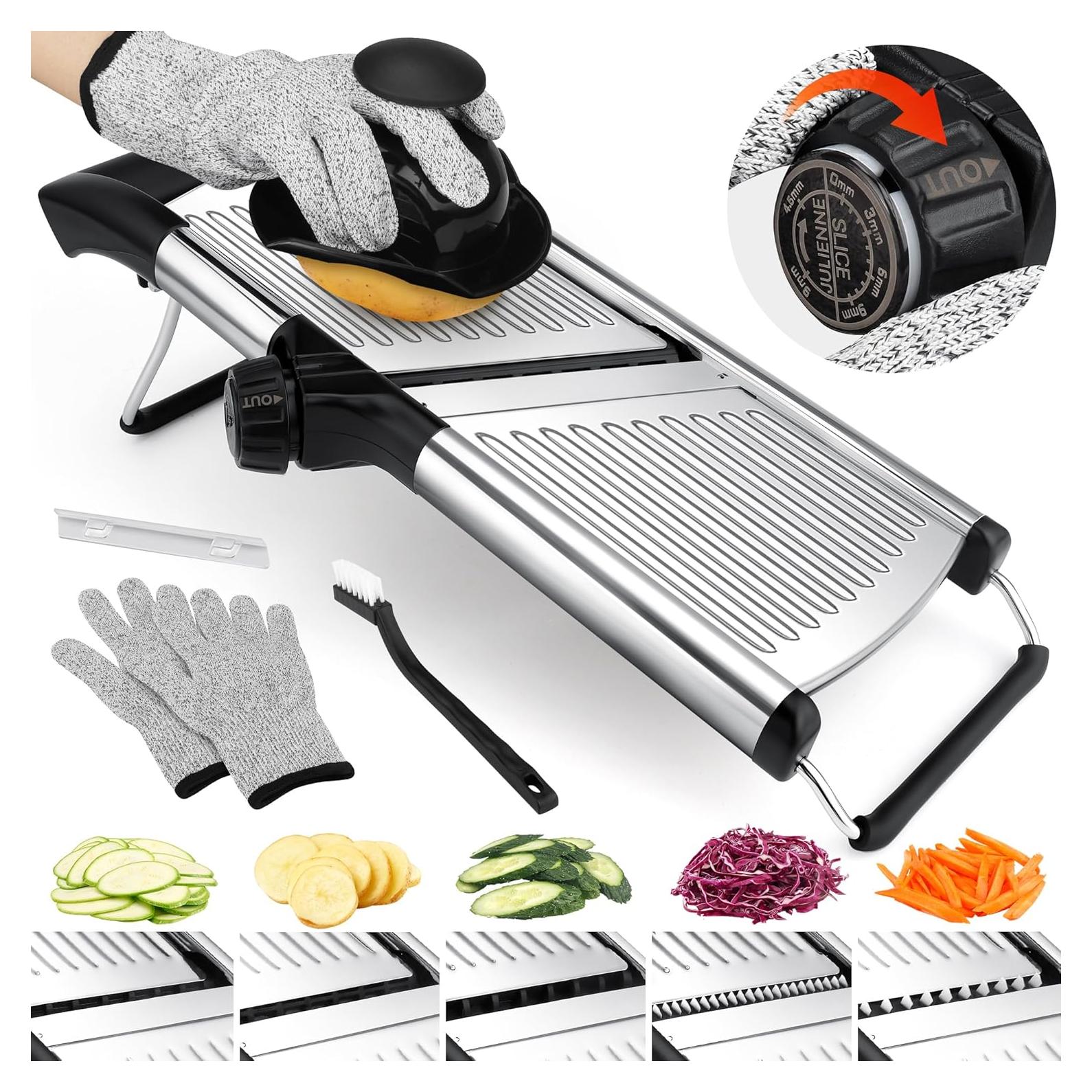 Cortador de Mandolina BINGBING- Ajustable Acero Inoxidable 42cm