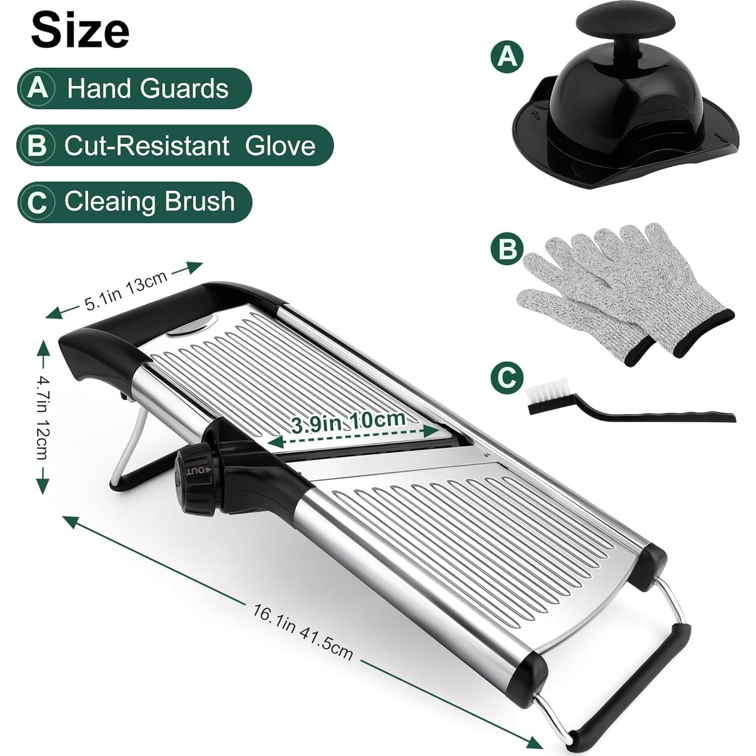 Cortador de Mandolina BINGBING- Ajustable Acero Inoxidable 42cm