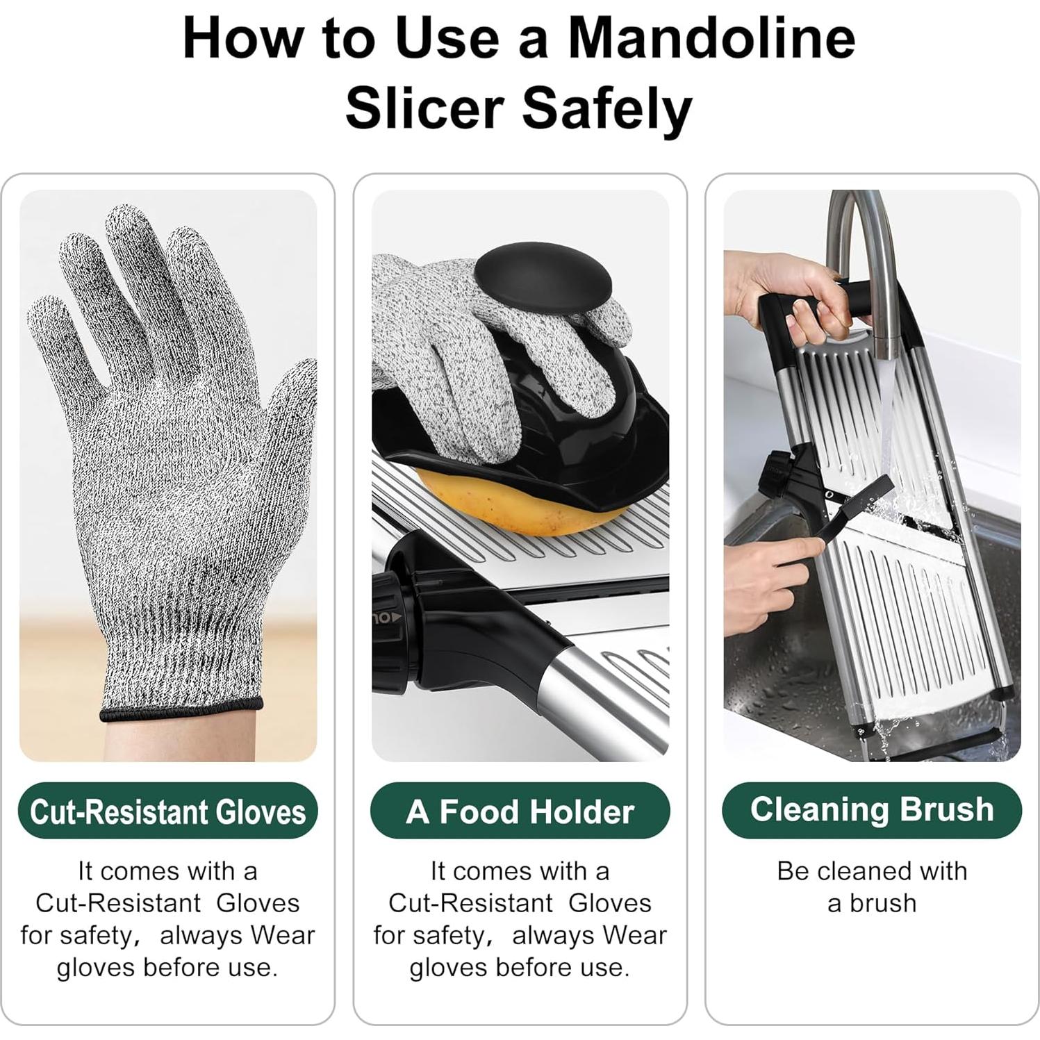 Cortador de Mandolina BINGBING- Ajustable Acero Inoxidable 42cm