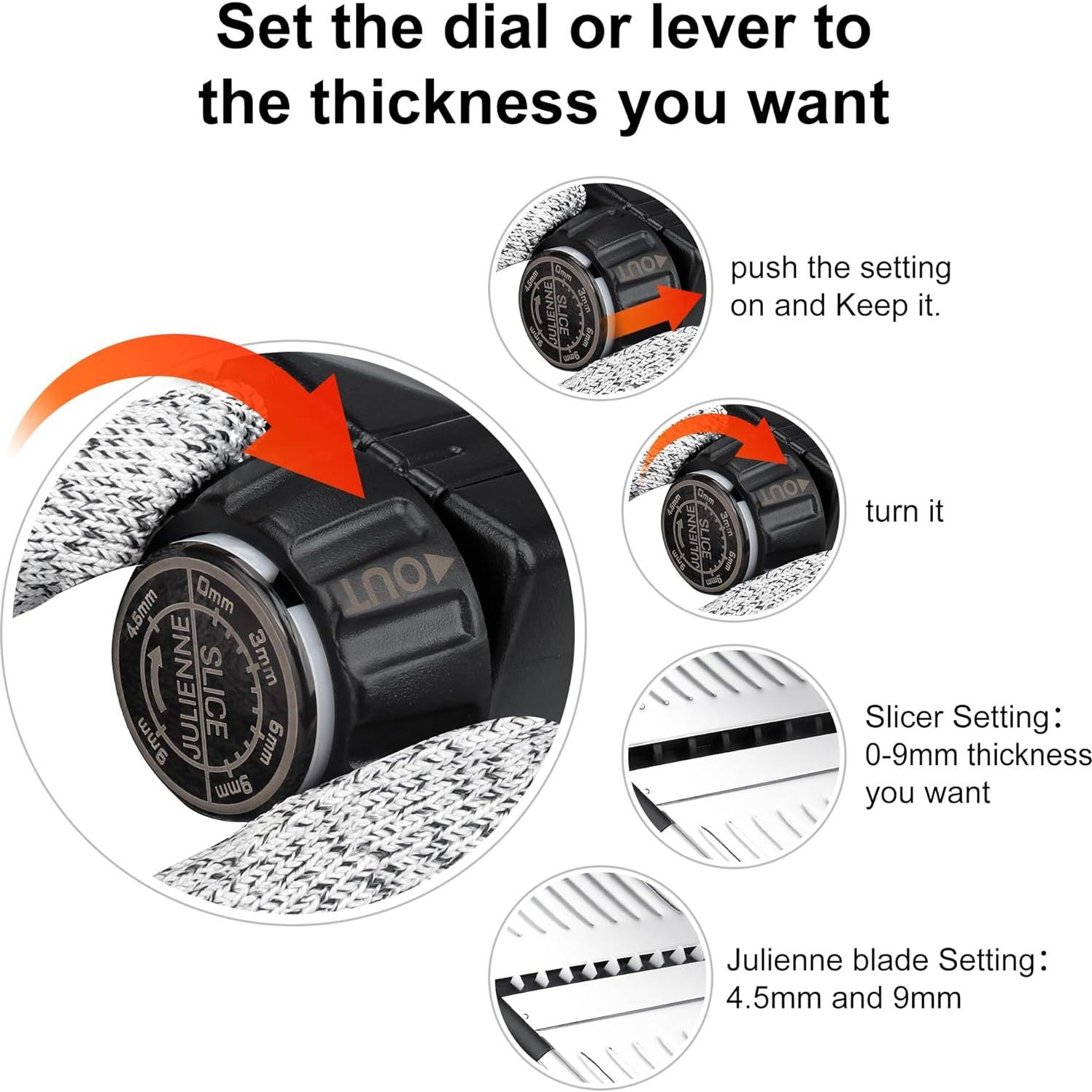 Cortador de Mandolina BINGBING- Ajustable Acero Inoxidable 42cm