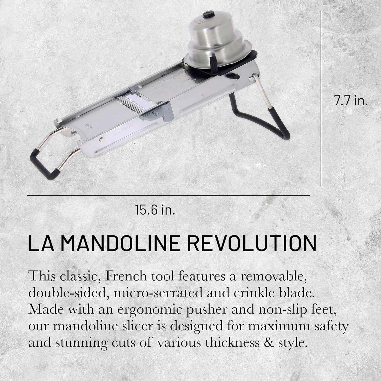 Mandolina De Buyer 2012.01 - Cuchilla Acero Inoxidable Doble Cara