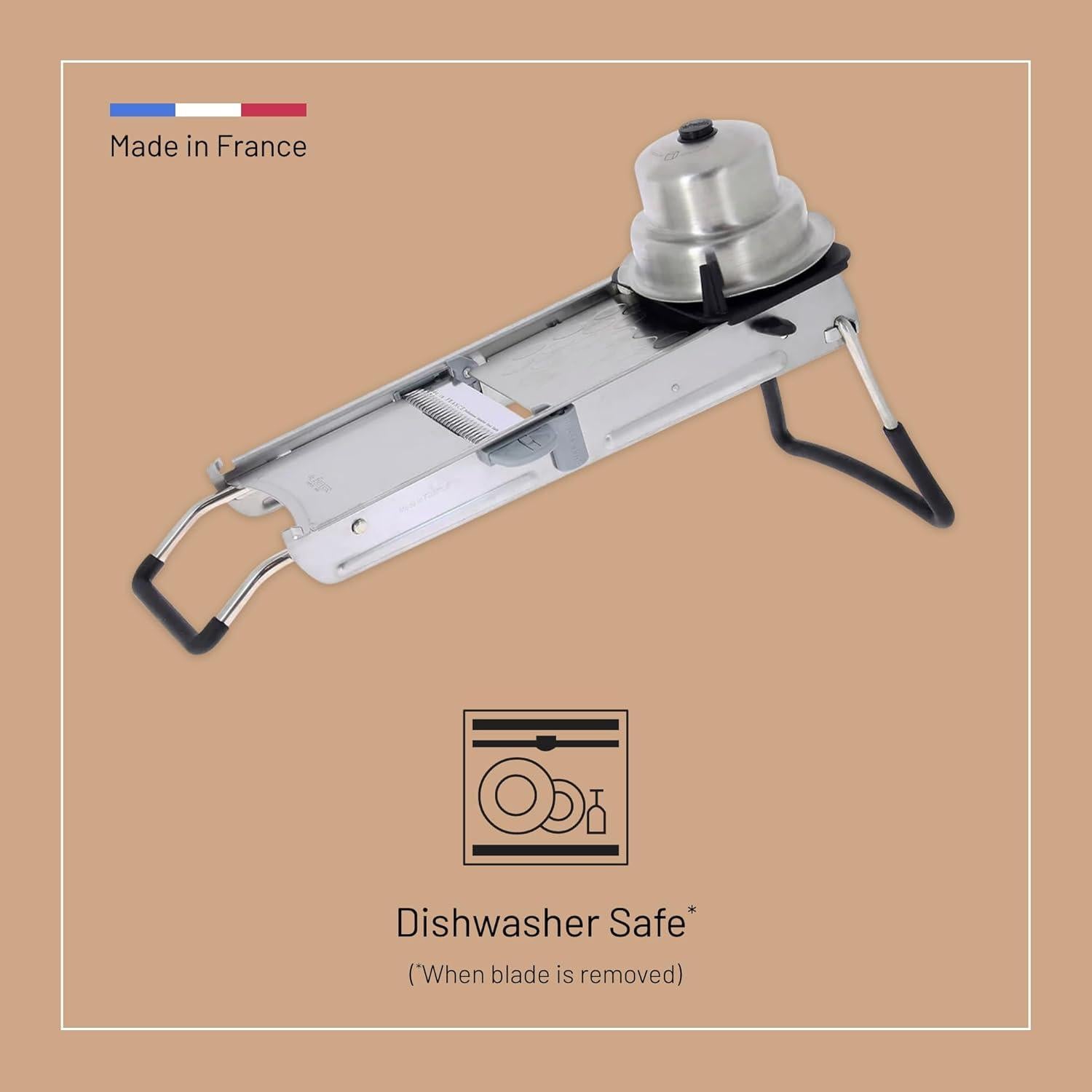 Mandolina De Buyer 2012.01 - Cuchilla Acero Inoxidable Doble Cara