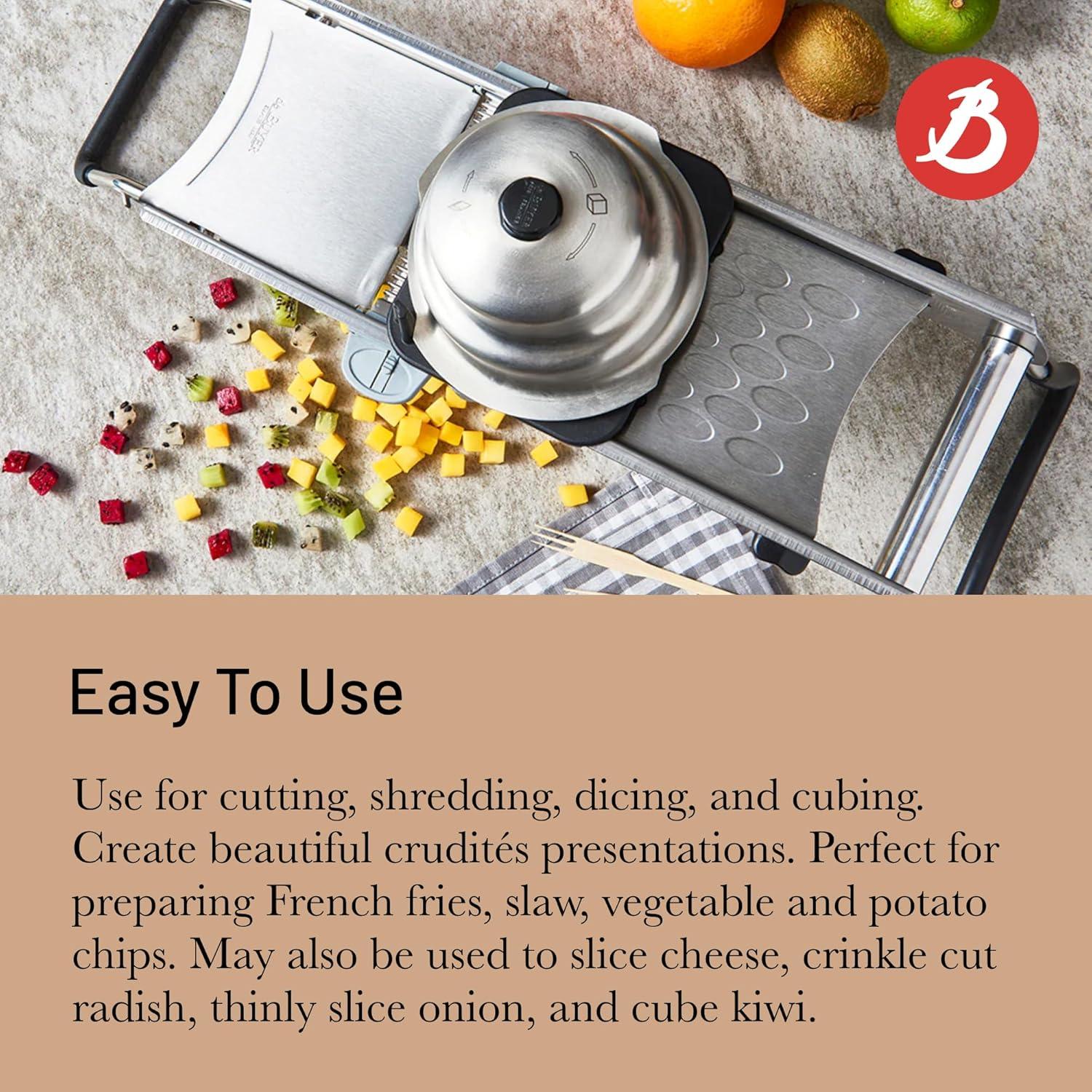 Mandolina De Buyer 2012.01 - Cuchilla Acero Inoxidable Doble Cara