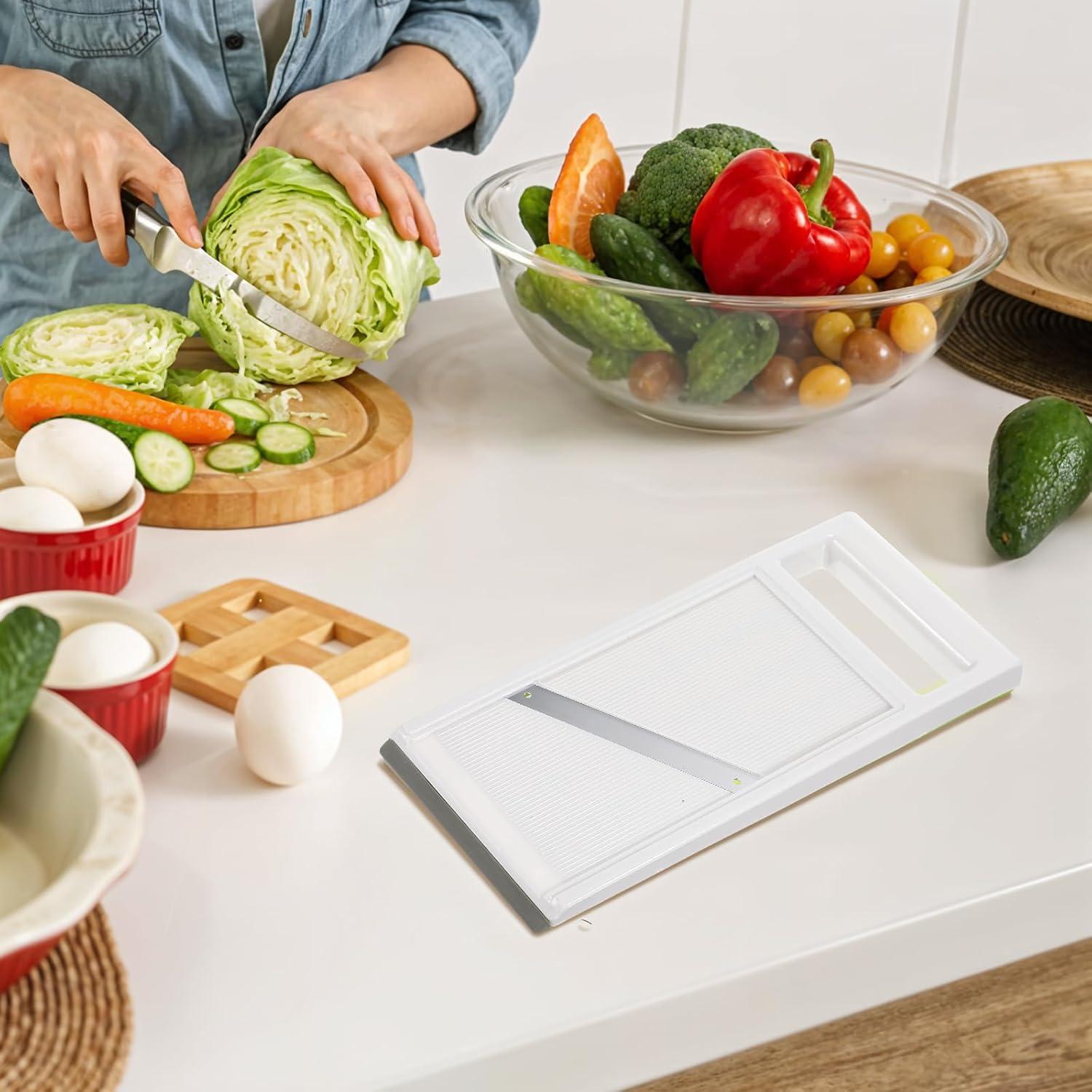 Rebanador Mandolina de Mano Classicseali - Acero Inoxidable, Blanco