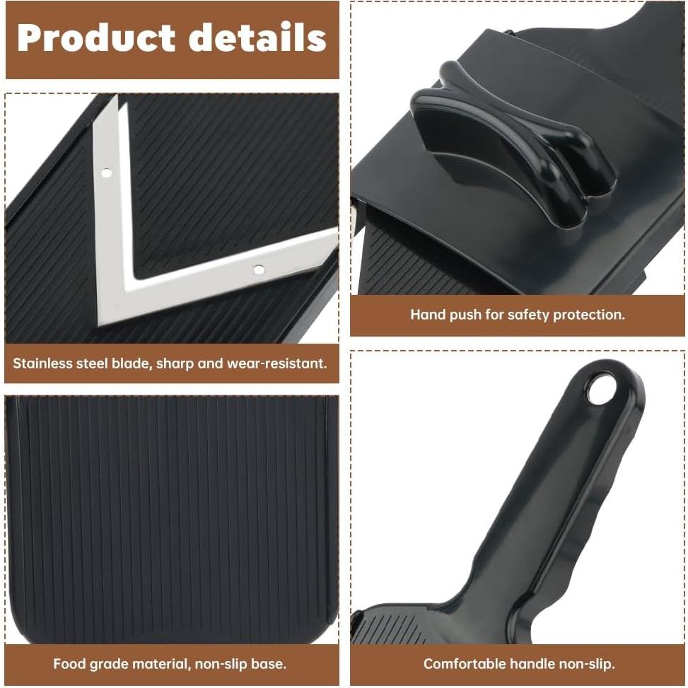 Cortador de Verduras Mandolina JIANWEI 32x10cm Negro