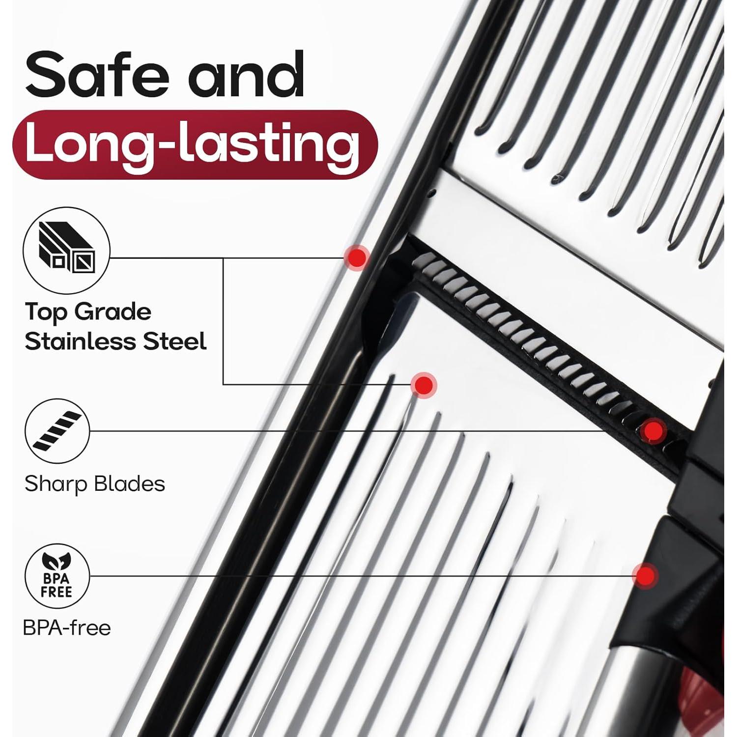 Cortador Mandolina Ajustable X Home Acero Inoxidable 42cm