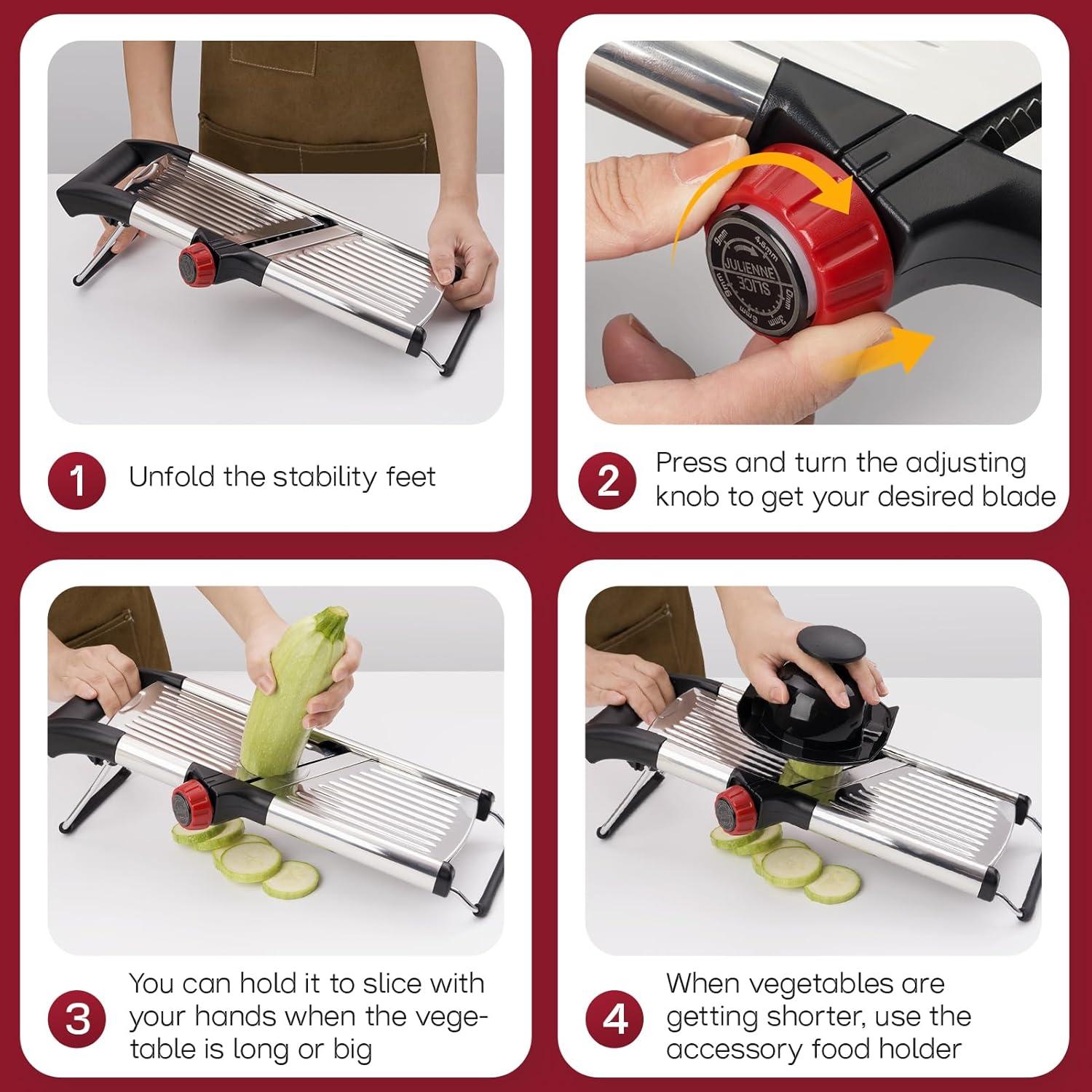 Cortador Mandolina Ajustable X Home Acero Inoxidable 42cm