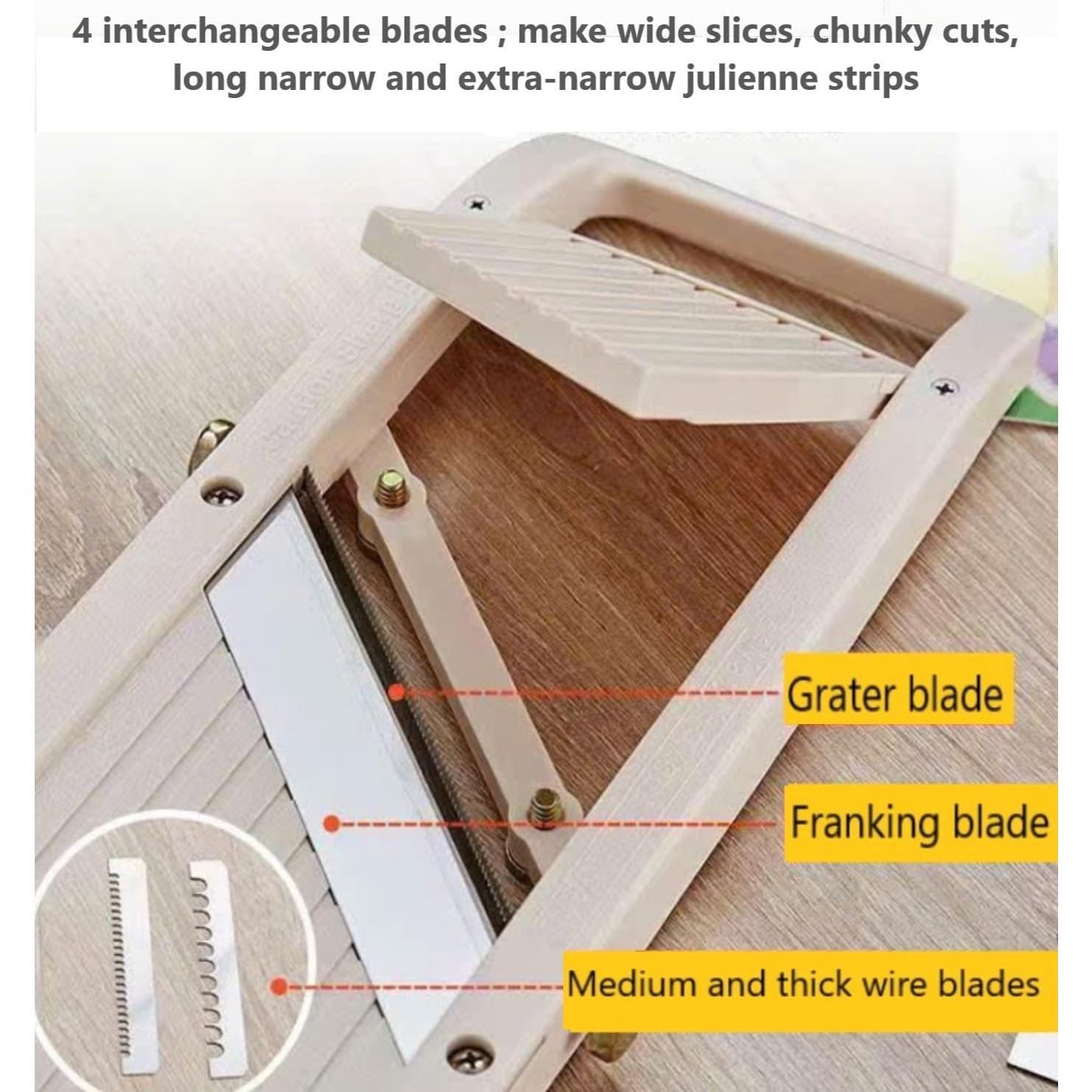 Cortador de Mandolina Profesional GILINIMY con 4 Cuchillas