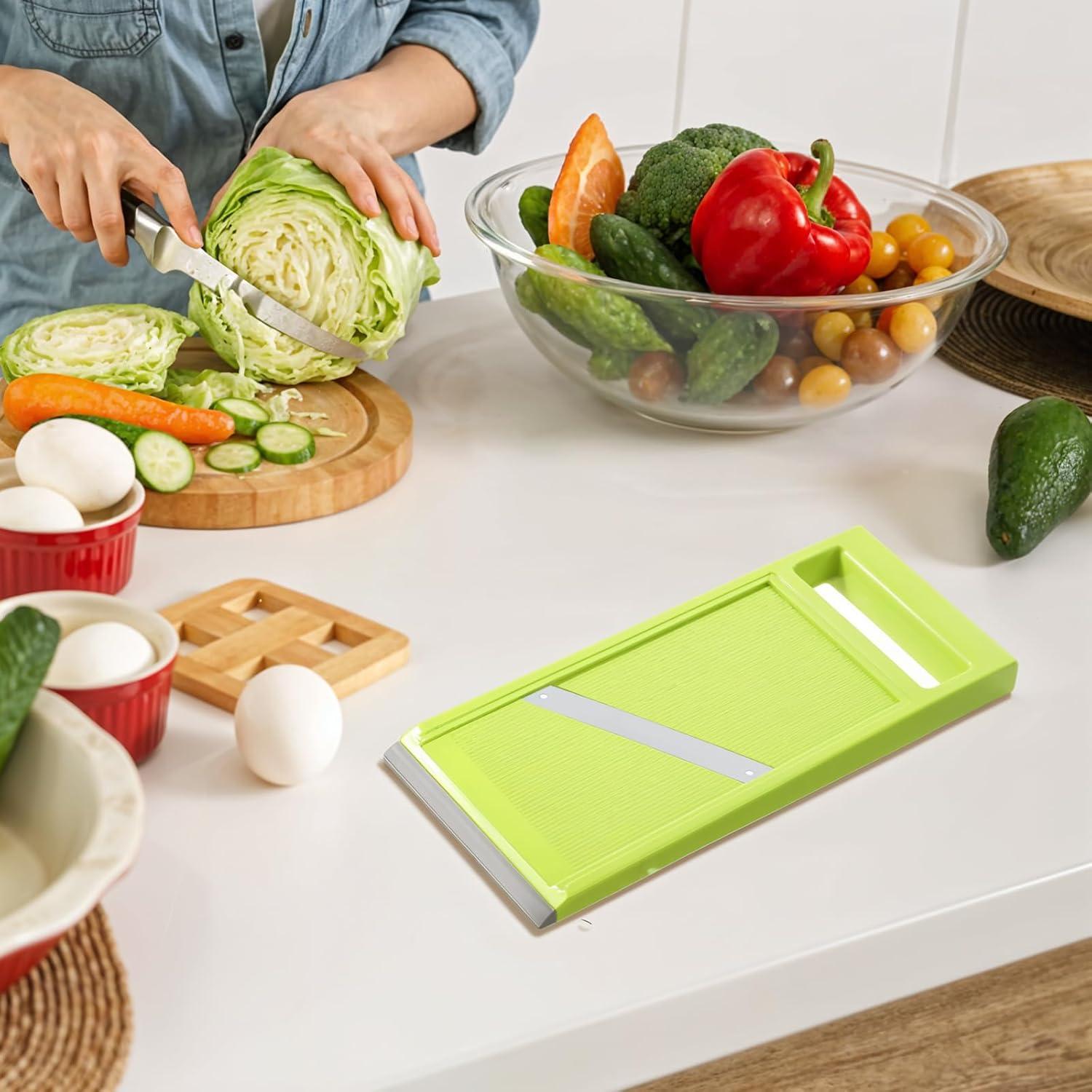 Cortador de Mandolina de Mano Oruola - Acero Inoxidable Verde