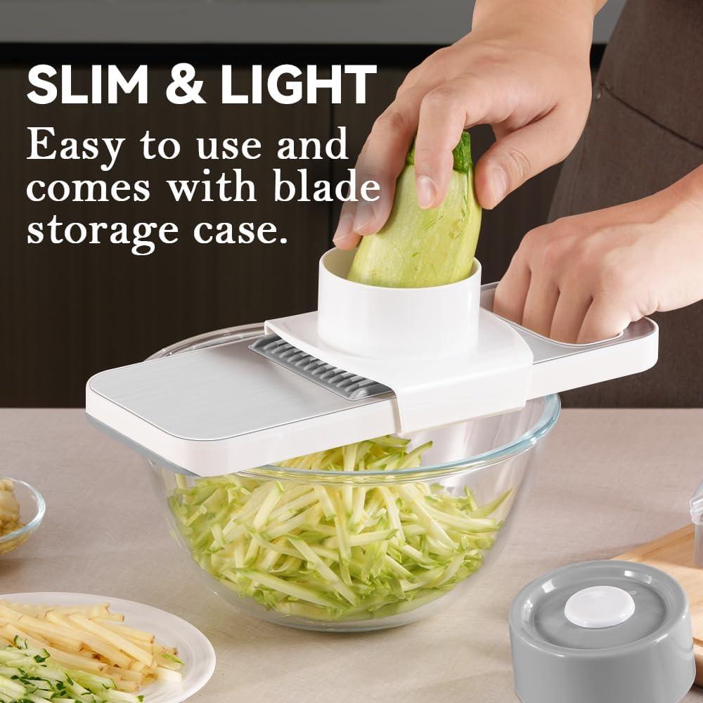 Cortador de Mandolina KEOUKE Acero Inoxidable 6 Cuchillas