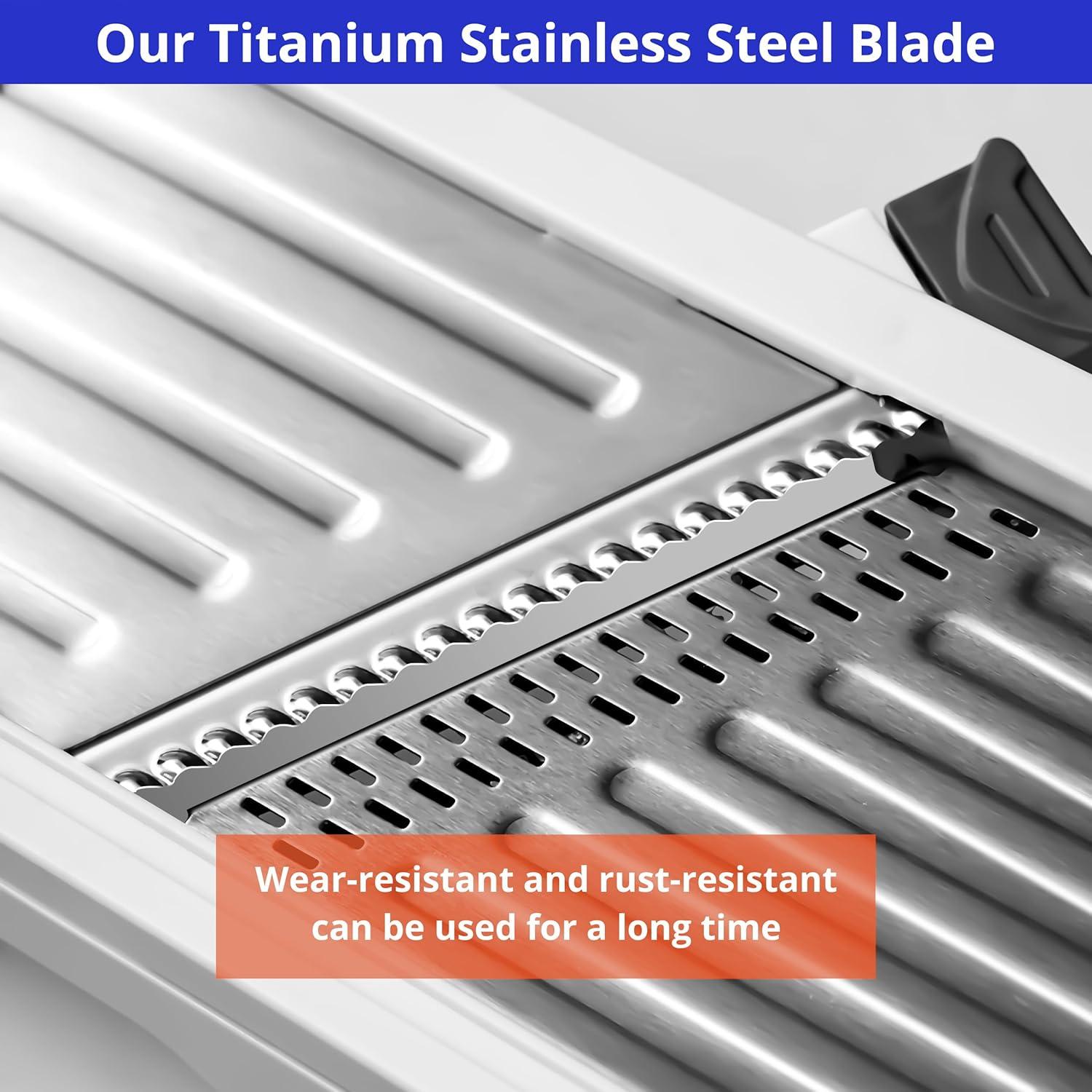 Cortador de Mandolina 24 en 1 H HESHECEIN con Cuchilla para Waffles