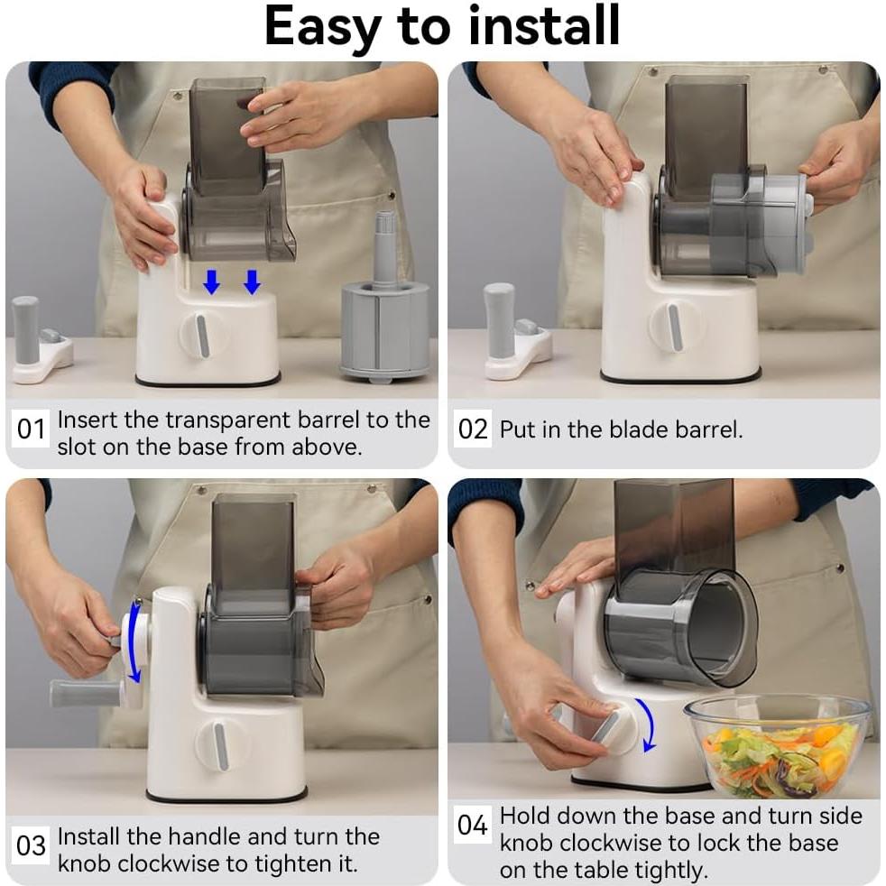 Rebanador de Verduras Mandolina Maxceysen 3 en 1 con Cuchillas