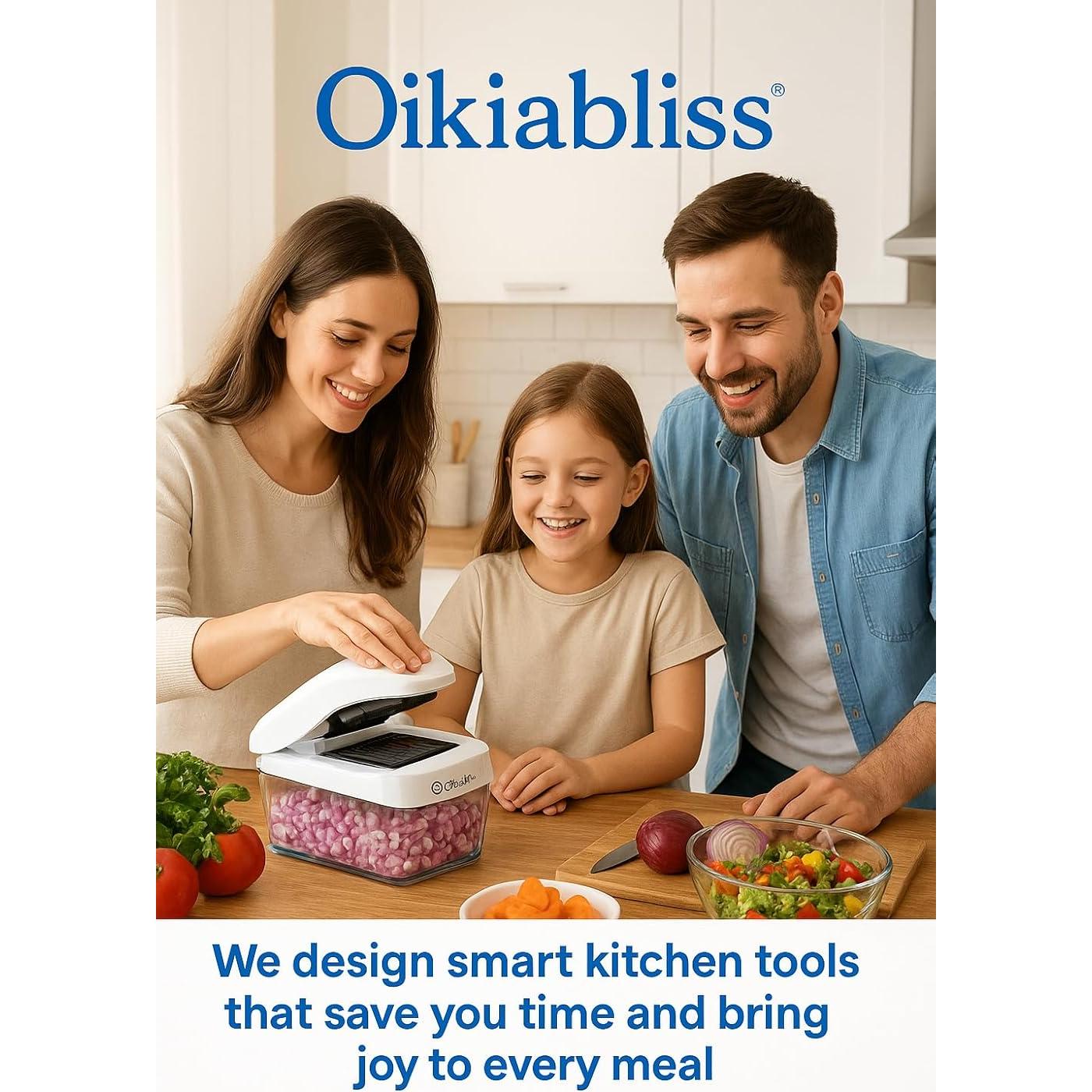 Cortador de Verduras OikiaBliss 15 en 1 Antideslizante Acero Inoxidable