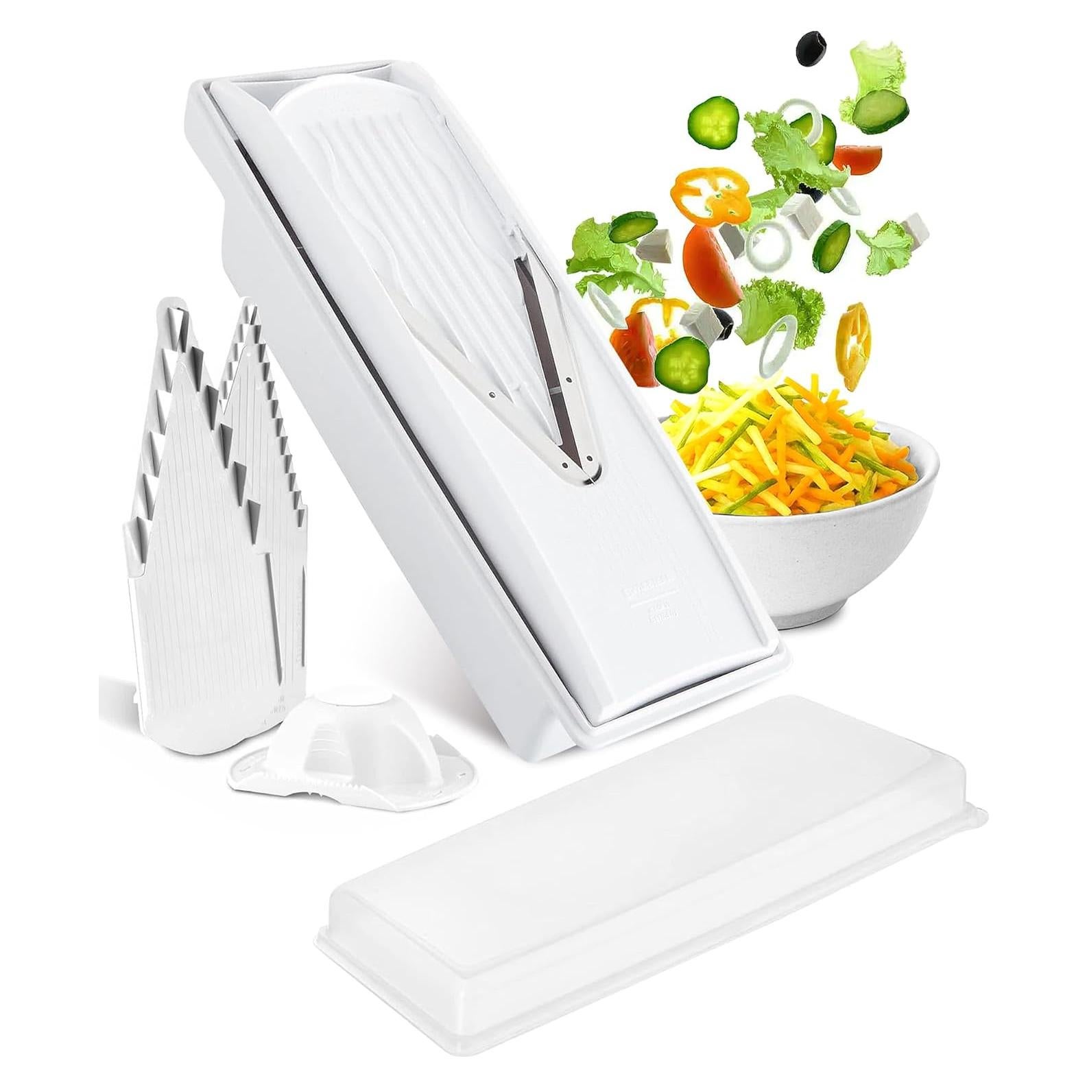 Cortador Mandolina V-Prep Swissmar - Versátil y Seguro, Blanco