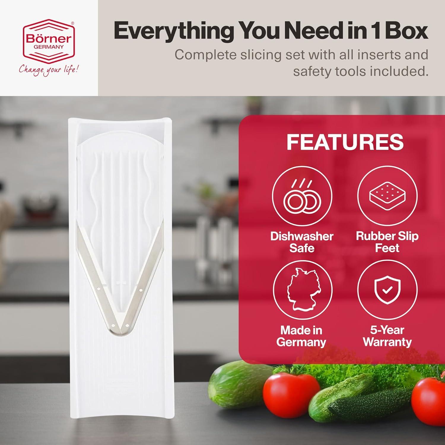 Cortador Mandolina V-Prep Swissmar - Versátil y Seguro, Blanco