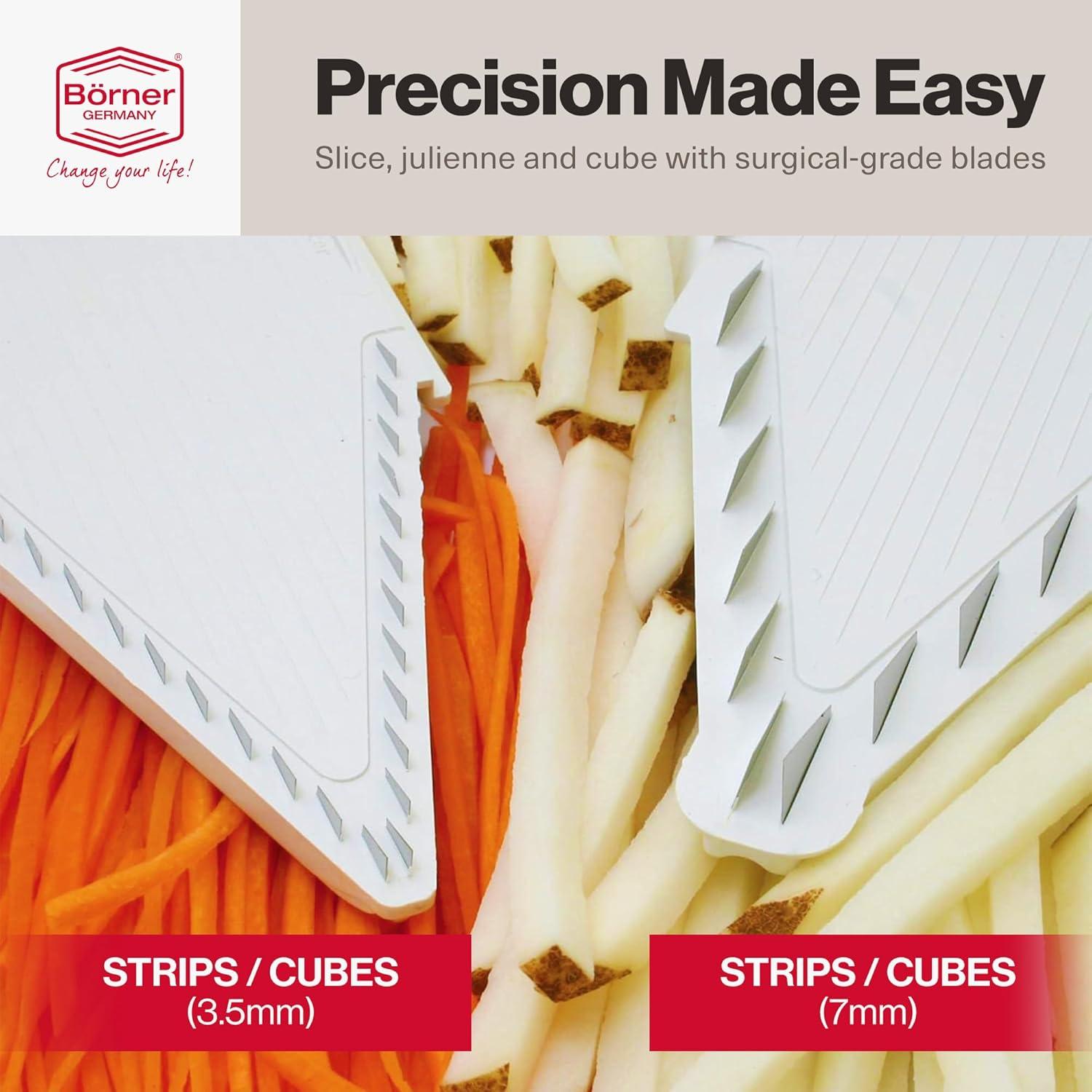 Cortador Mandolina V-Prep Swissmar - Versátil y Seguro, Blanco