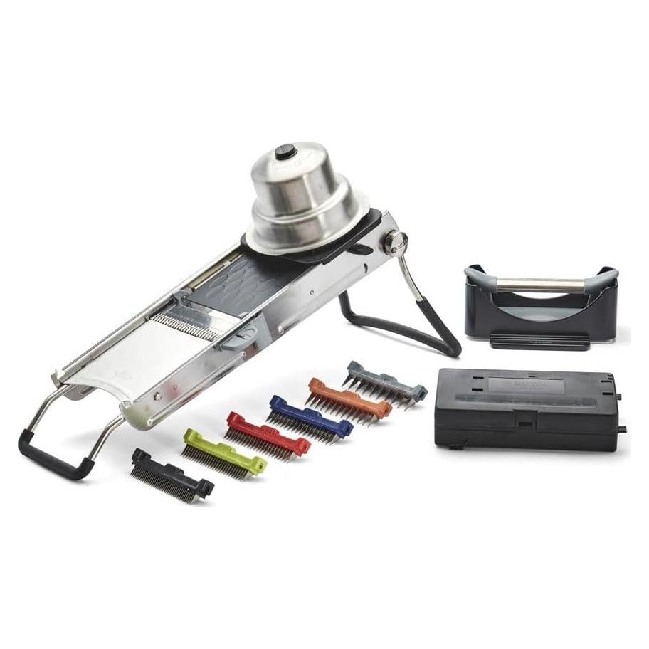 Mandolina De Buyer Revolución Maestra - Acero Inoxidable, 6 Cuchillas