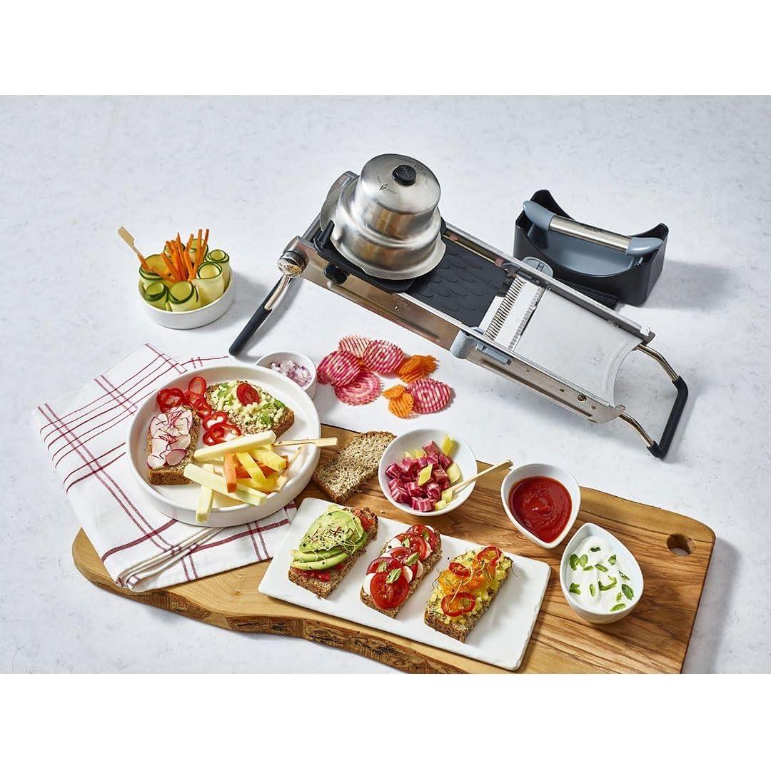 Mandolina De Buyer Revolución Maestra - Acero Inoxidable, 6 Cuchillas