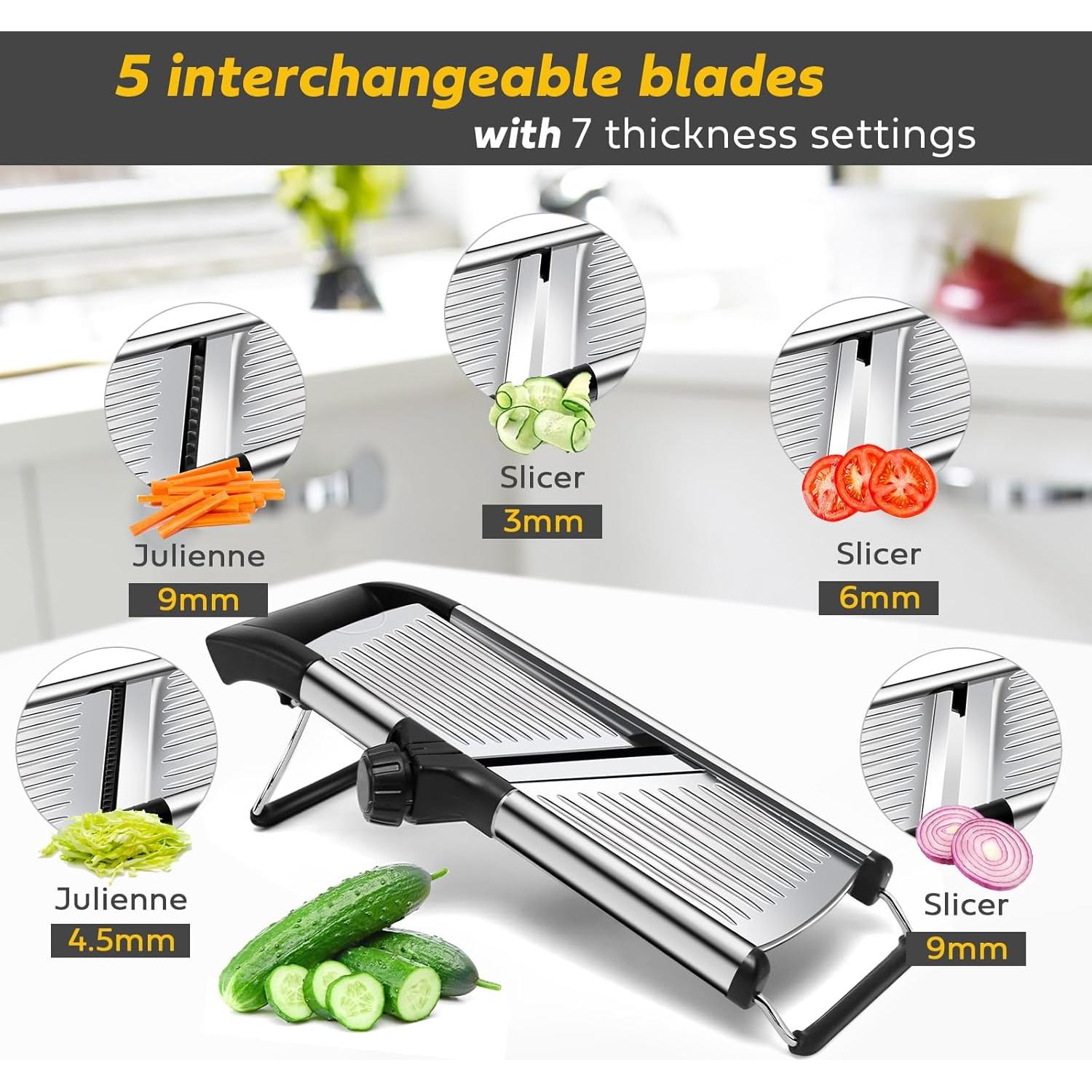 Cortador de Mandolina Ajustable XGDVBVM de Acero Inoxidable