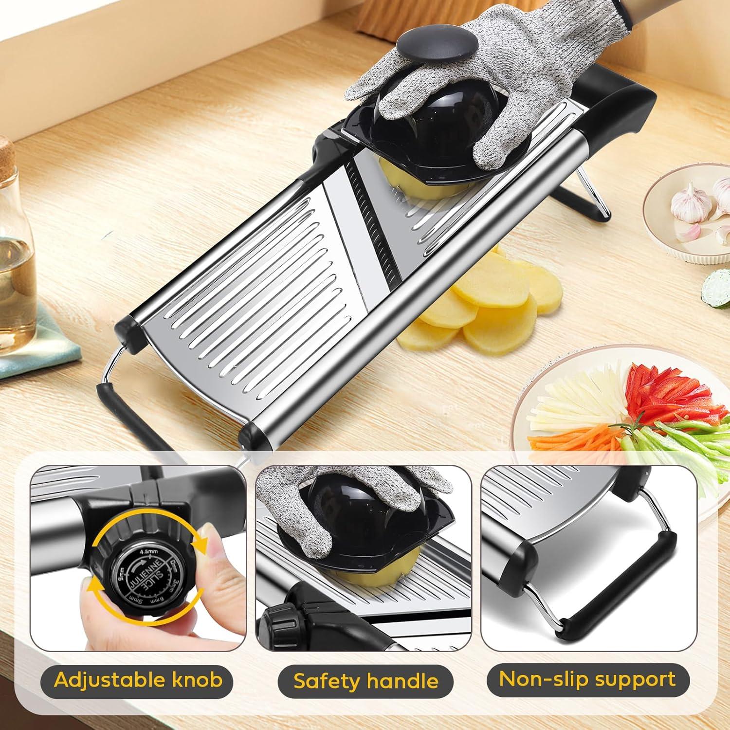 Cortador de Mandolina Ajustable XGDVBVM de Acero Inoxidable