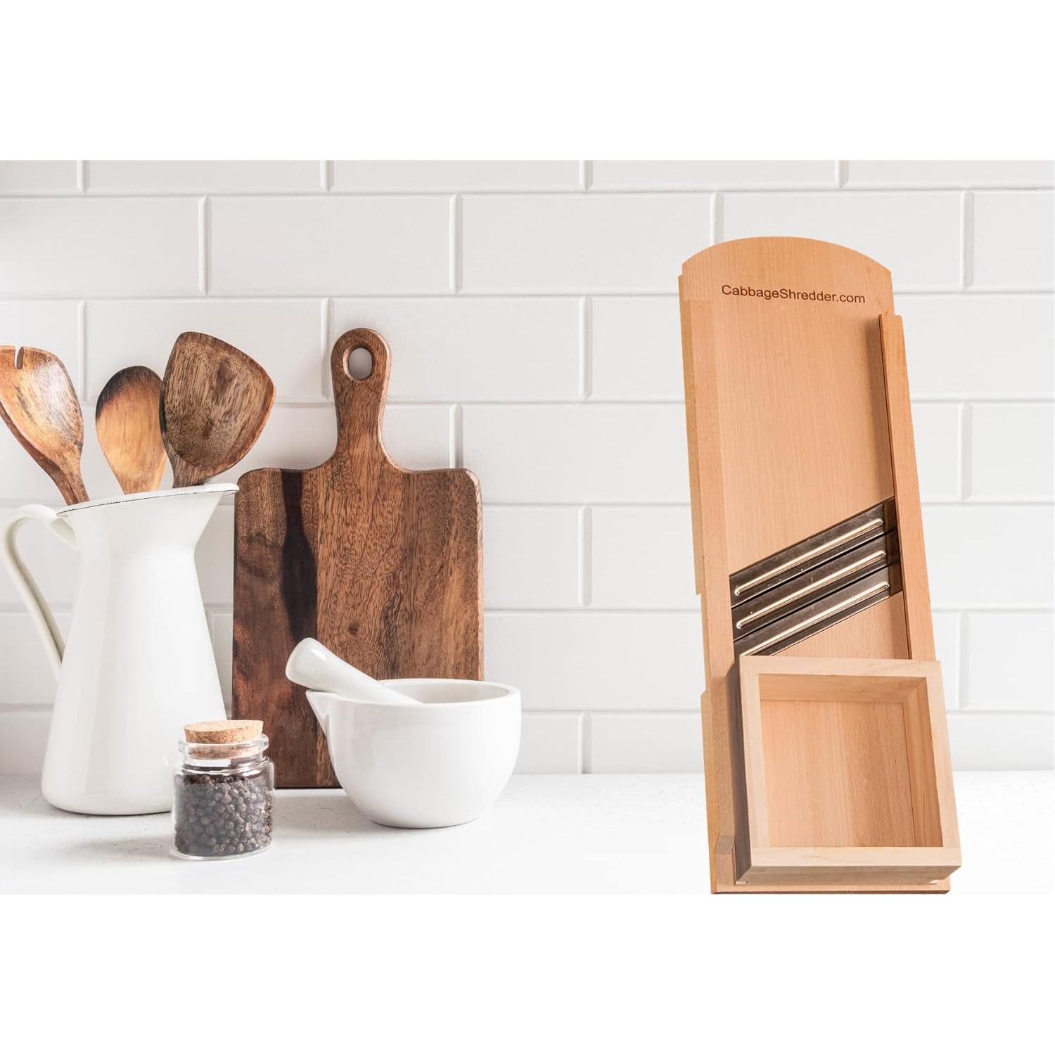 Rallador de Repollo CabbageShredder.com - Madera, Manual, 57.15 cm