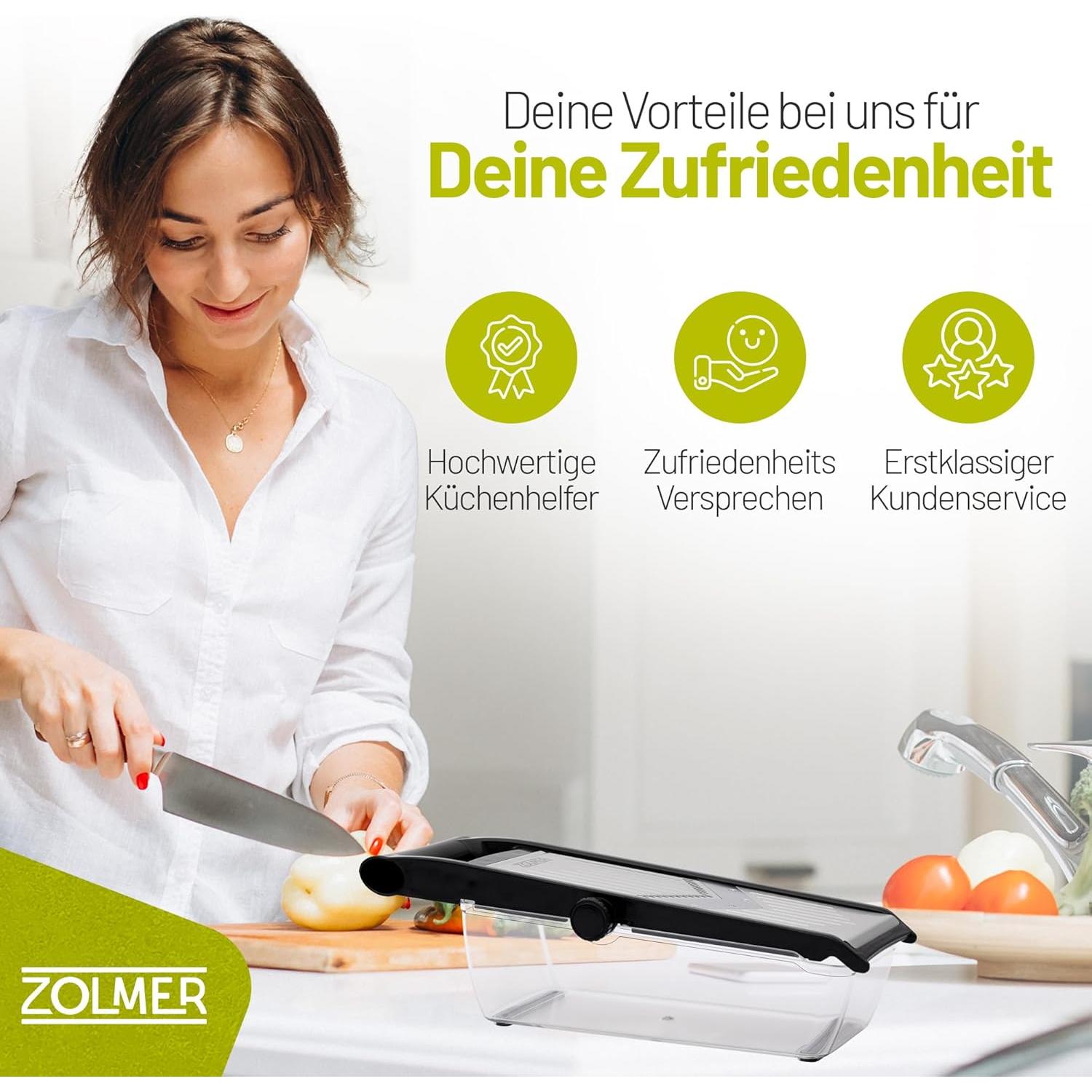 Cortador de Mandolina ZOLMER Profesional con Cuchillas Ajustables