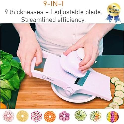 Cortador de Mandolina Ajustable Kinsho 9-en-1 Acero Inoxidable