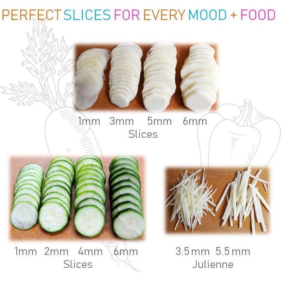 Cortador de Mandolina Ajustable Kinsho 9-en-1 Acero Inoxidable