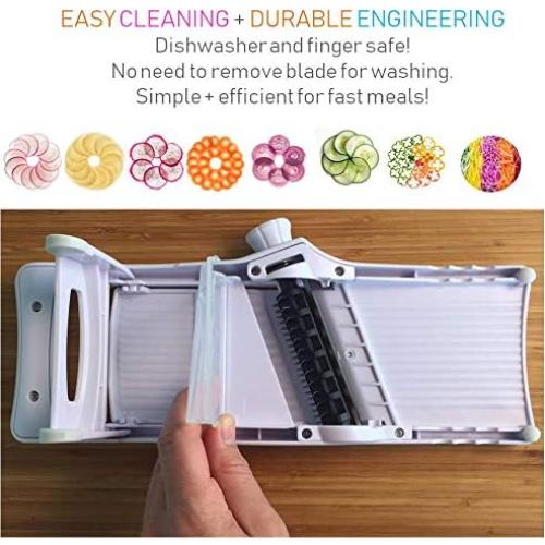 Cortador de Mandolina Ajustable Kinsho 9-en-1 Acero Inoxidable