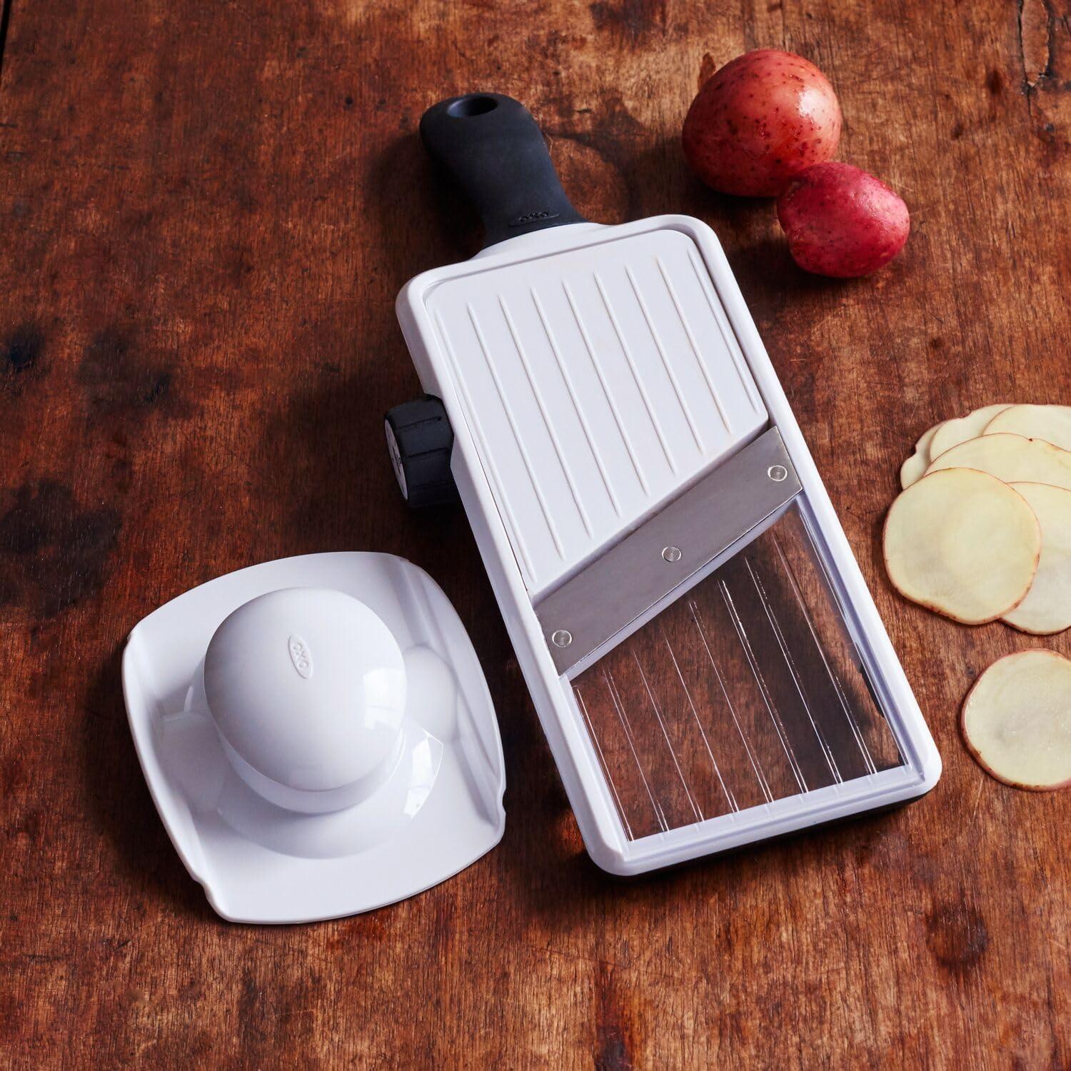 Mandolina de Mano OXO Blanca Ajustable Acero Inoxidable