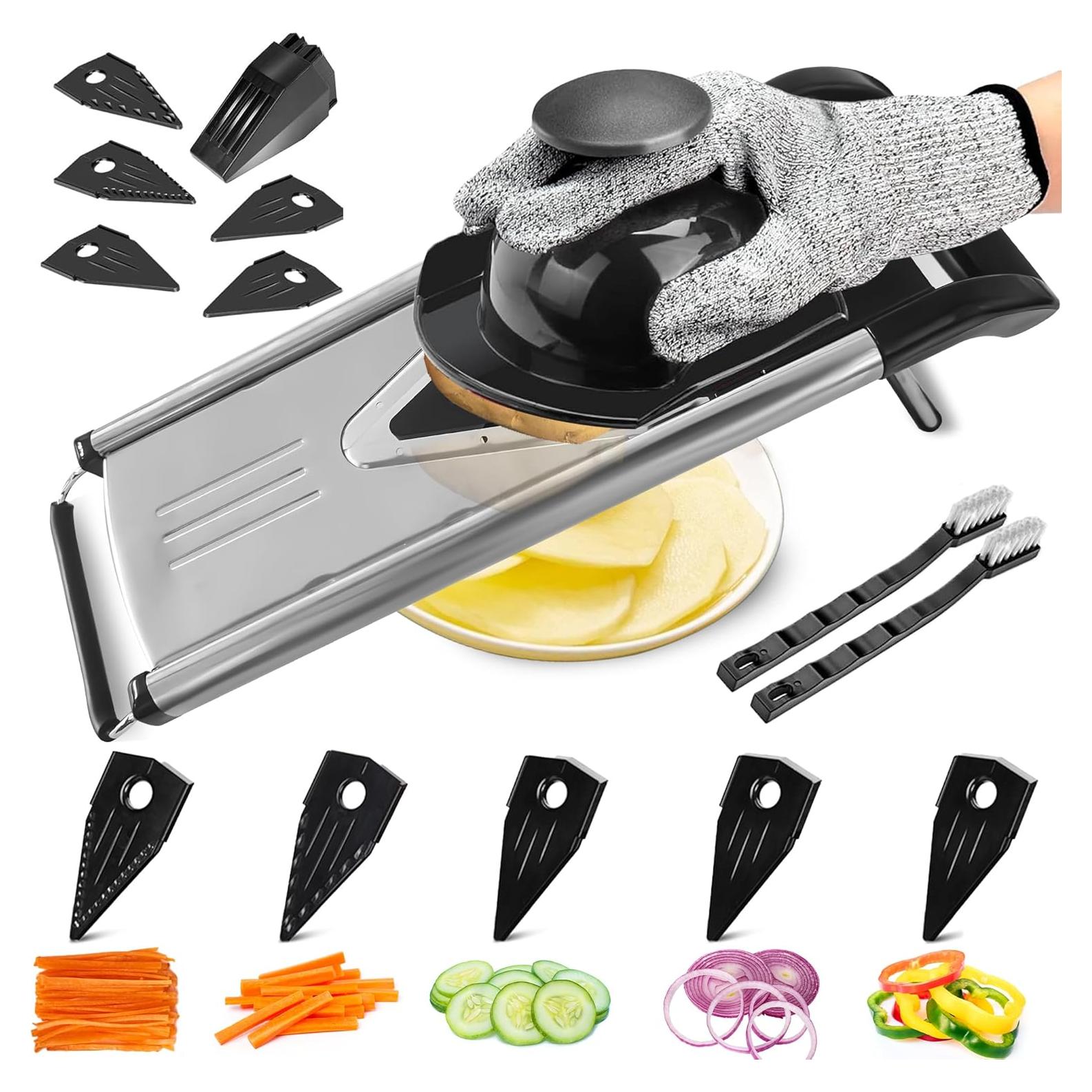 Cortadora de Mandolina NIOSAVM Acero Inoxidable 5 Cuchillas