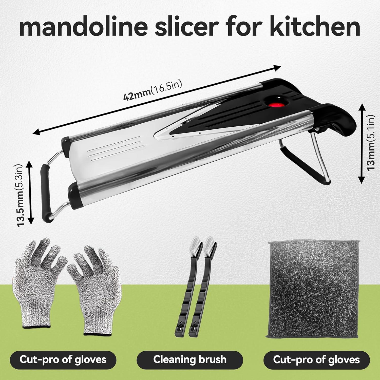 Cortadora de Mandolina NIOSAVM Acero Inoxidable 5 Cuchillas