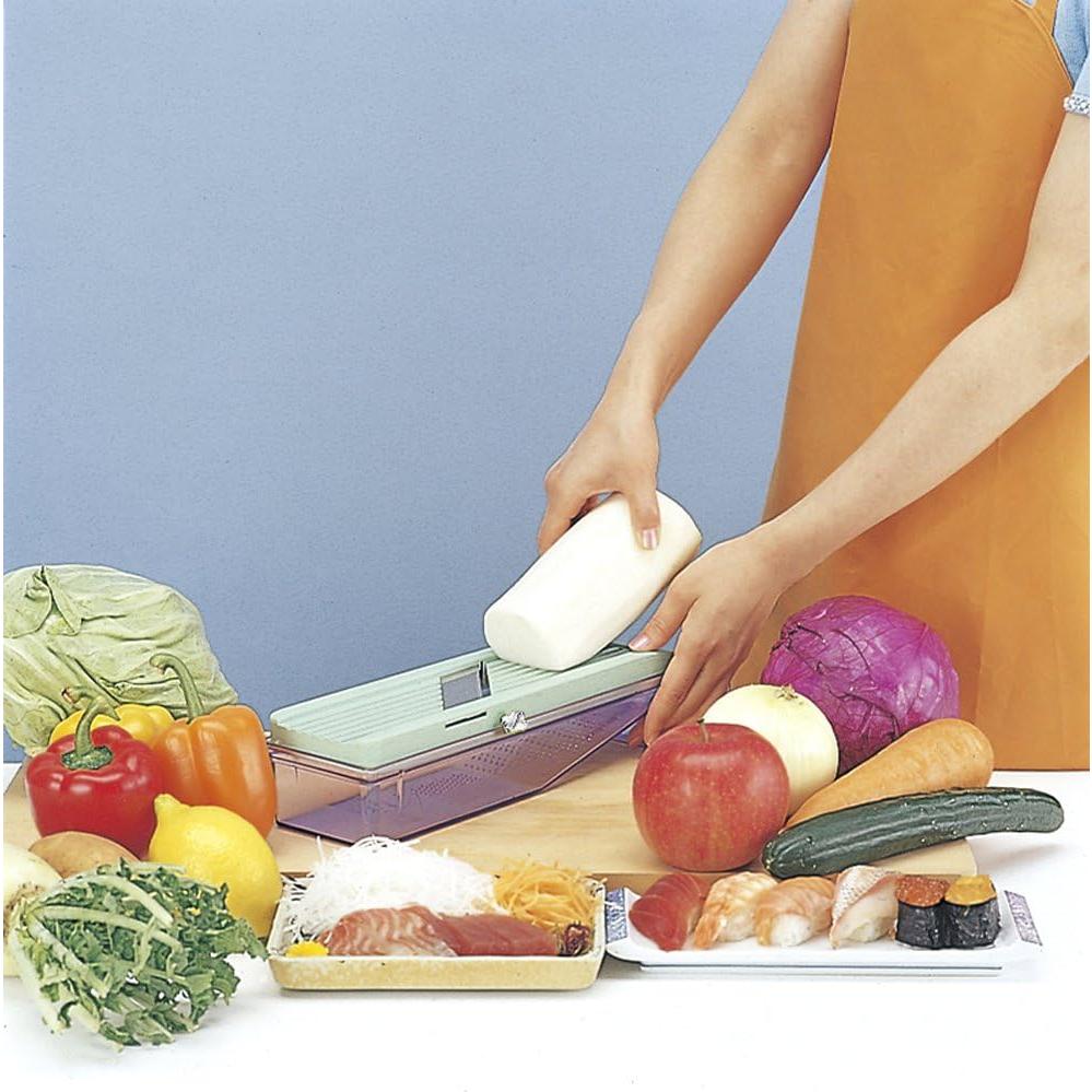 Cortador de Verduras Benriner 130331 Verde con Cuchillas Intercambiables