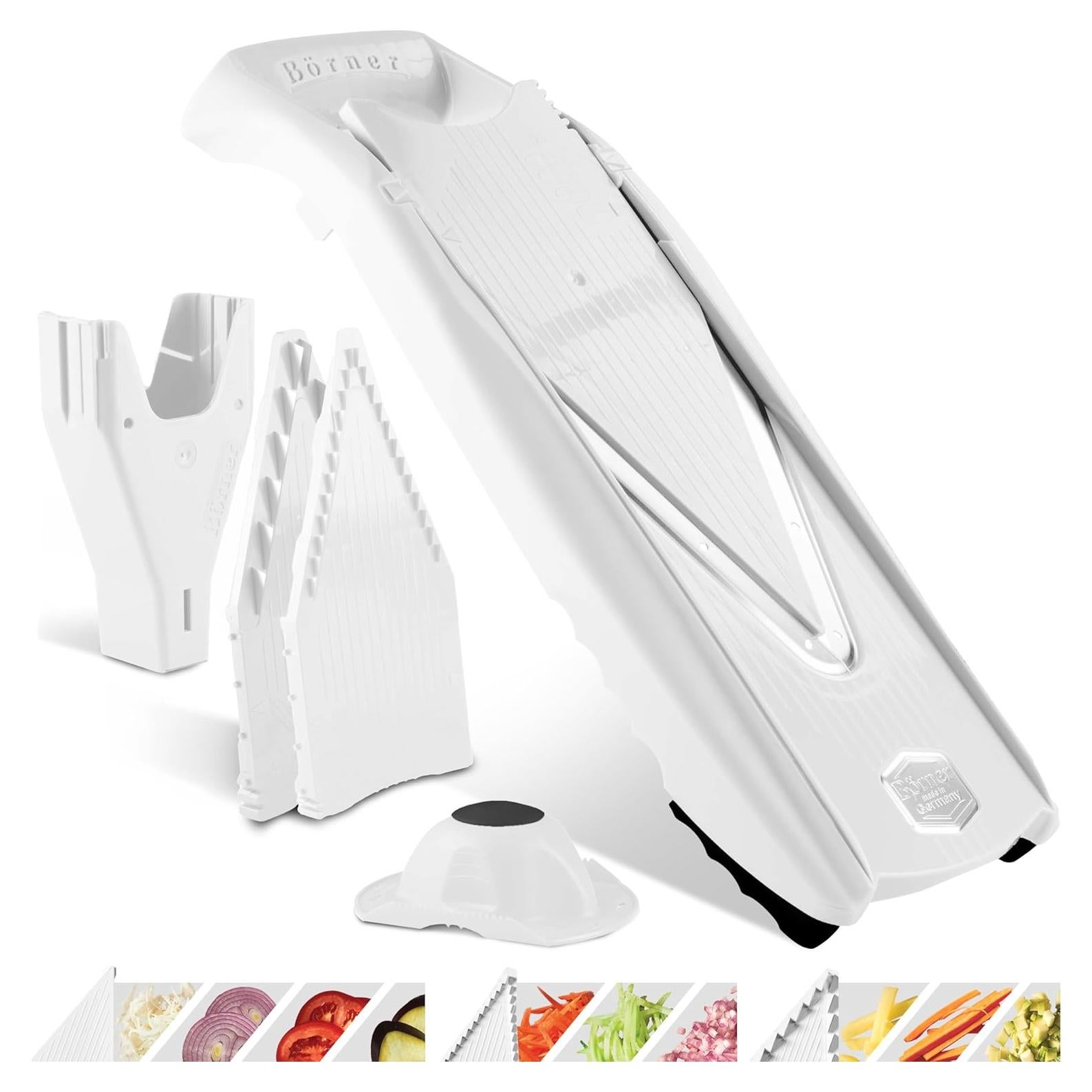 Cortador Mandolina V5 Börner - Cortador de Verduras Ajustable Blanco