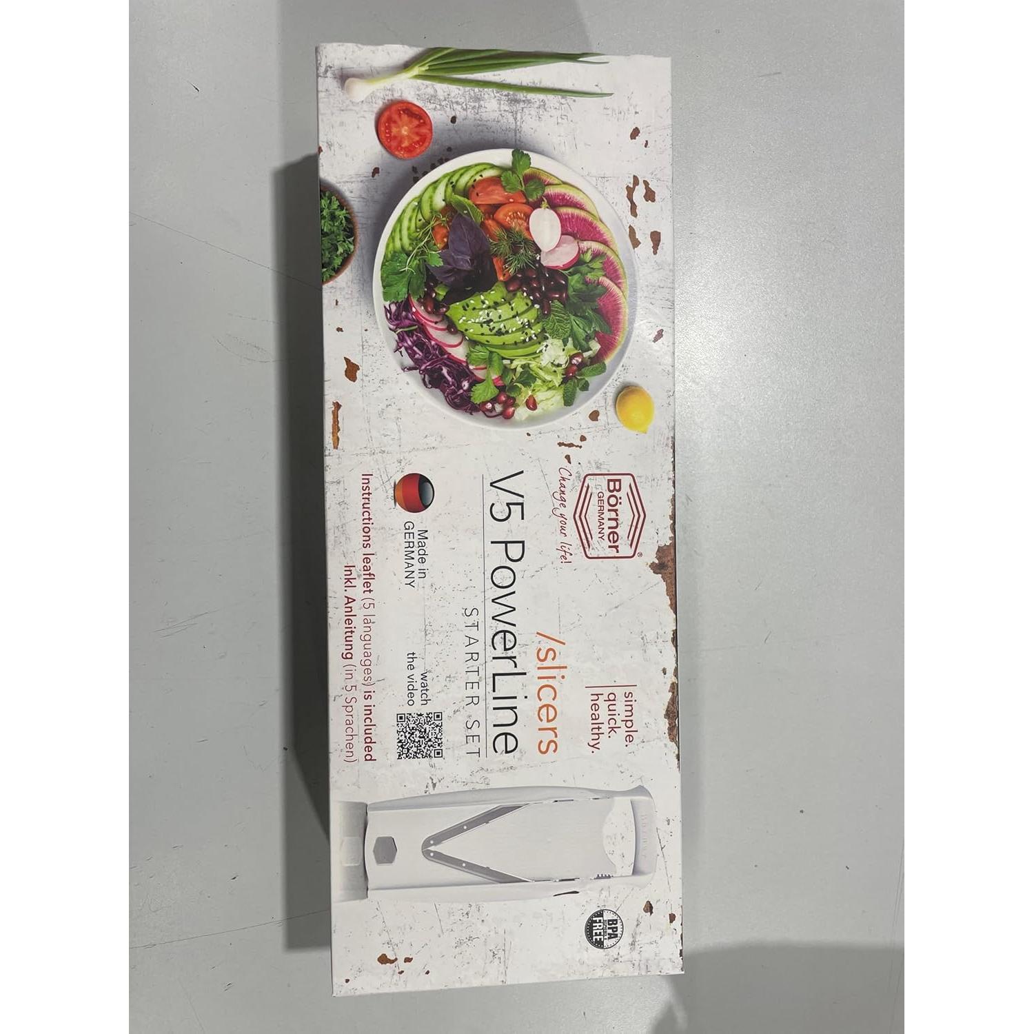 Cortador Mandolina V5 Börner - Cortador de Verduras Ajustable Blanco