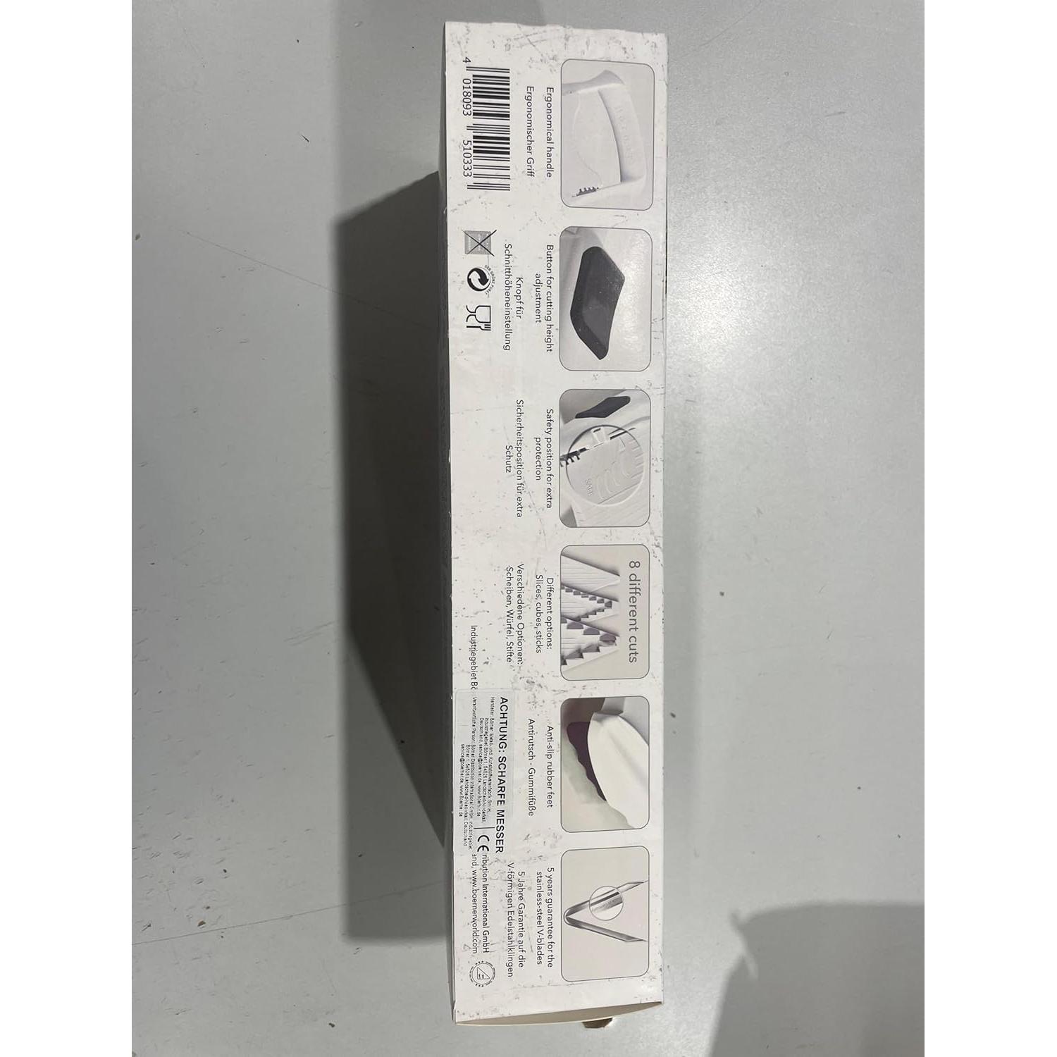 Cortador Mandolina V5 Börner - Cortador de Verduras Ajustable Blanco