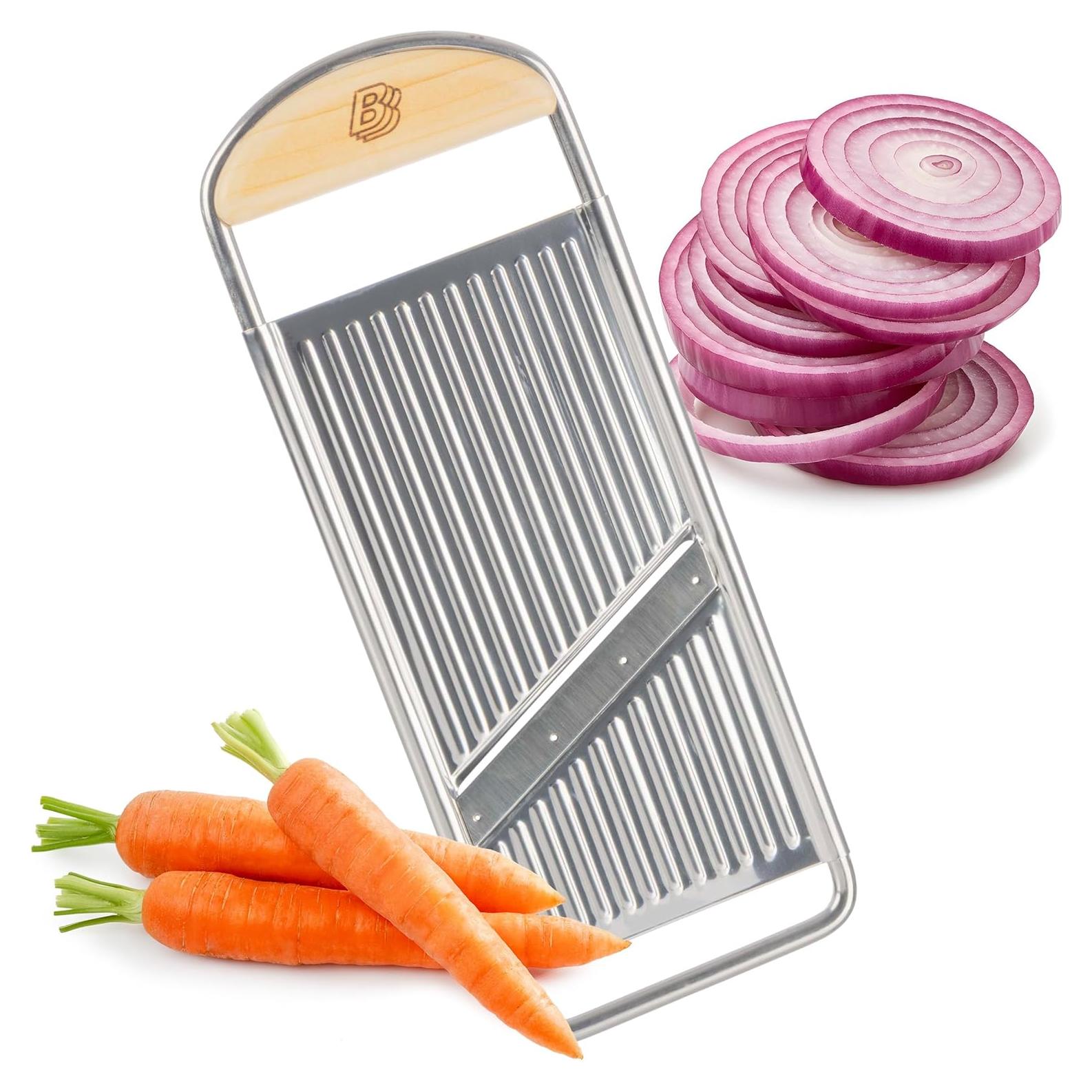 Rallador de Queso de Mano Kings County Tools - Acero Inoxidable y Madera de Cereza