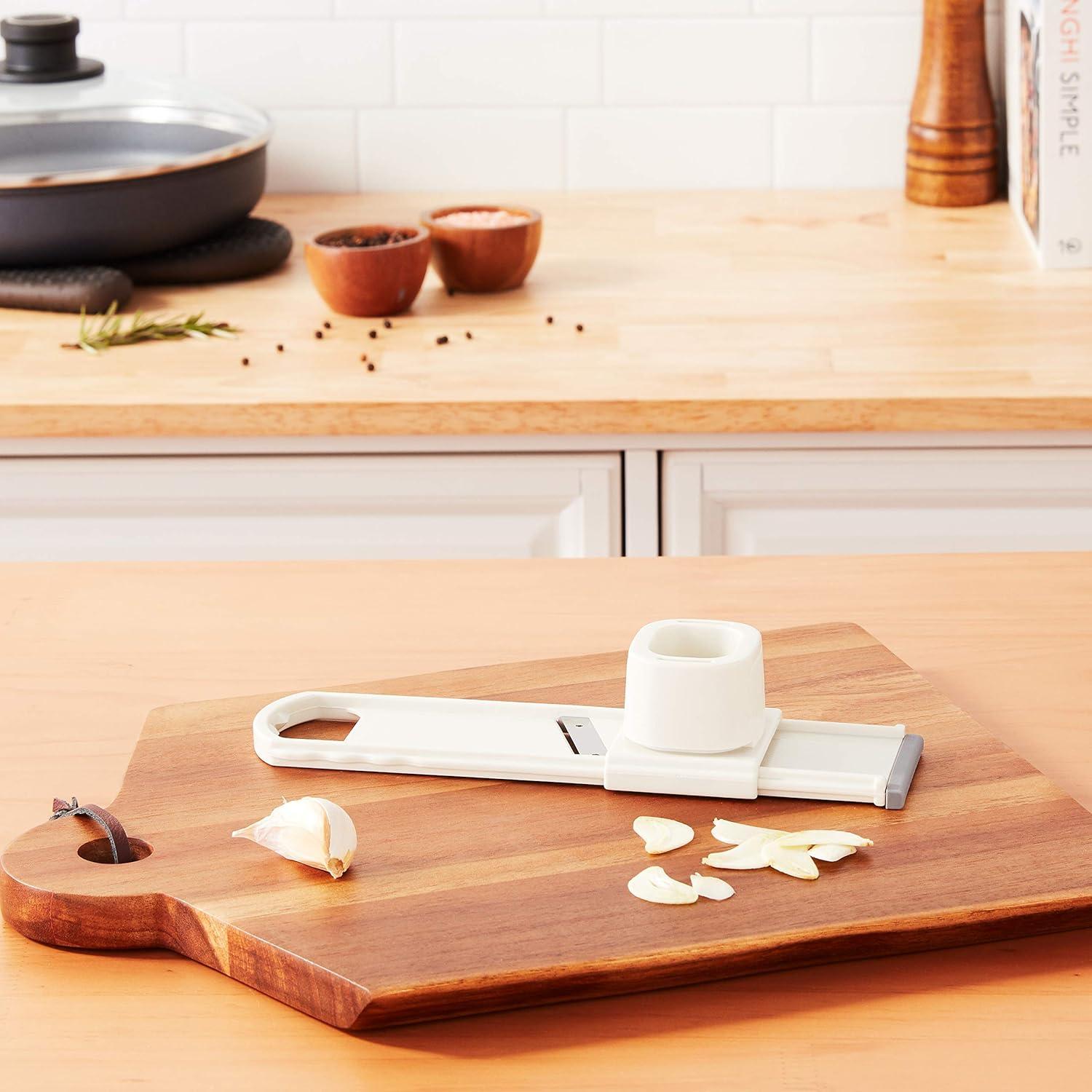 Cortador Rallador de Ajo Hutzler Blanco 23.37 cm Acero Inoxidable