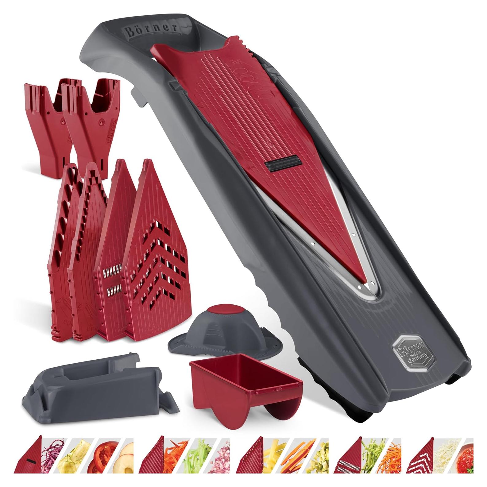 Mandolina Profesional Börner Vital - Cortadora de Verduras Manual con Cuchilla en V de Acero Inoxidable