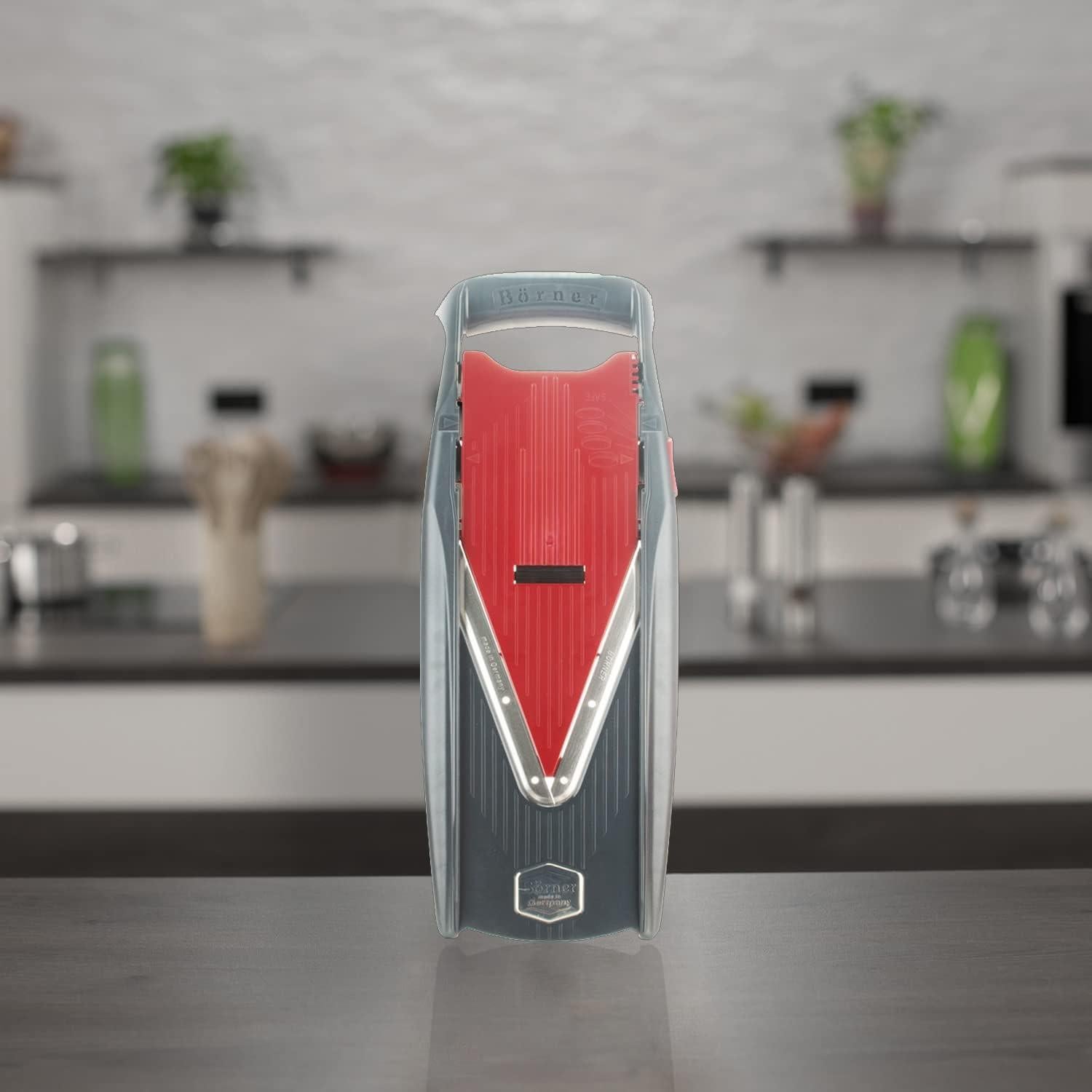 Mandolina Profesional Börner Vital - Cortadora de Verduras Manual con Cuchilla en V de Acero Inoxidable