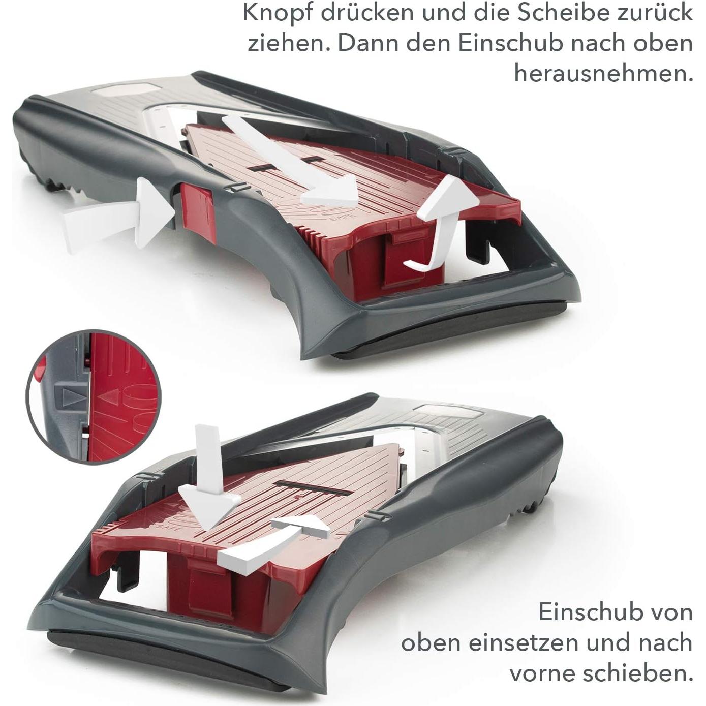 Mandolina Profesional Börner Vital - Cortadora de Verduras Manual con Cuchilla en V de Acero Inoxidable